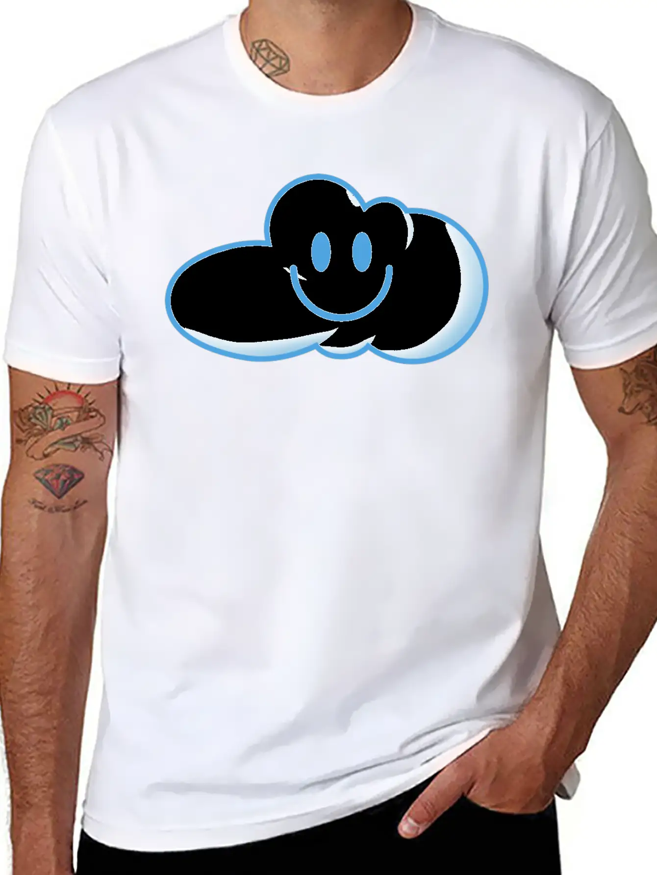 Little Cute Laughing Clouds Essential Cotton Tee For Daily Outfits – Unisex Style