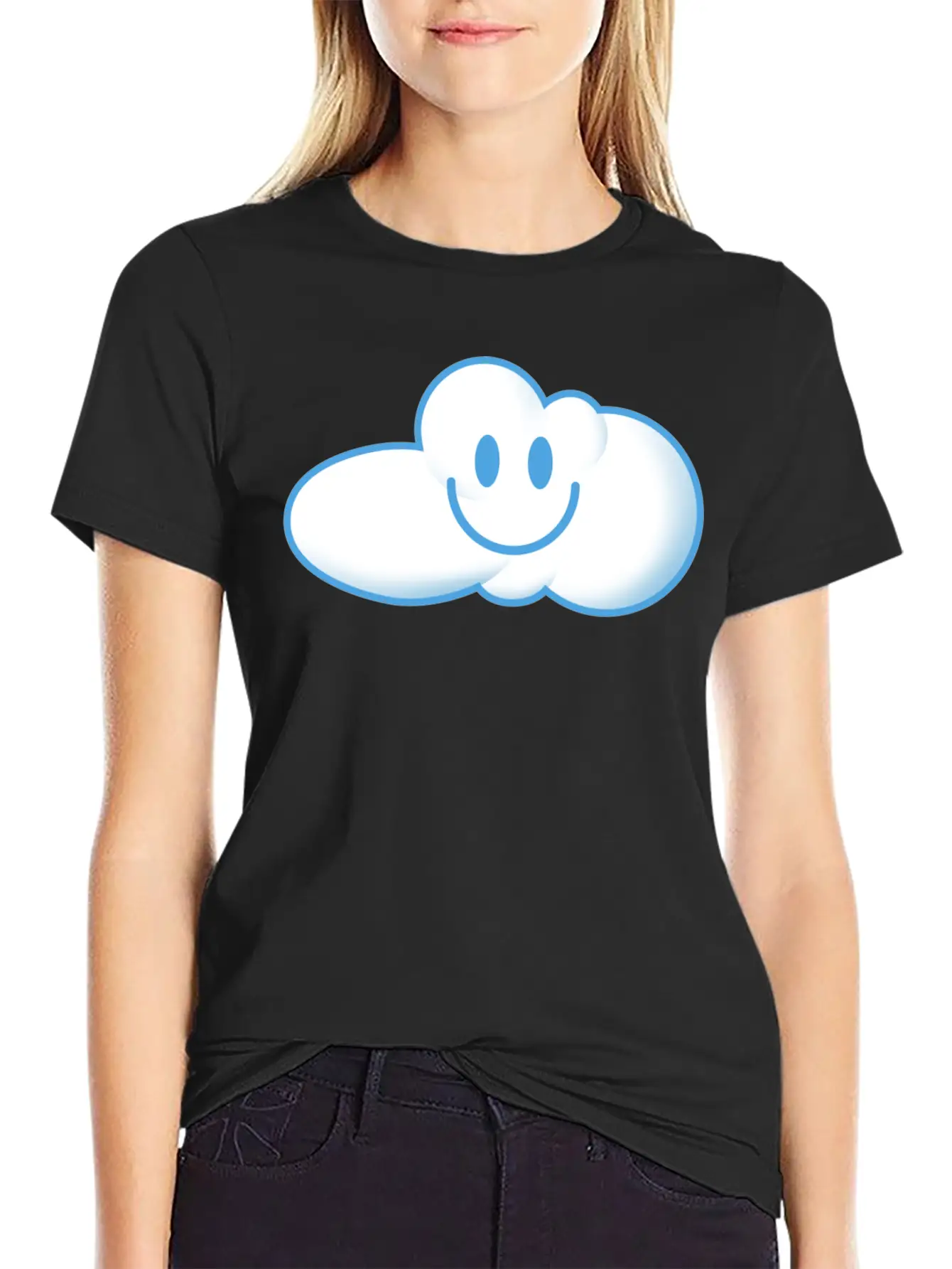 Little Cute Laughing Clouds Essential Cotton Tee For Daily Outfits – Unisex Style