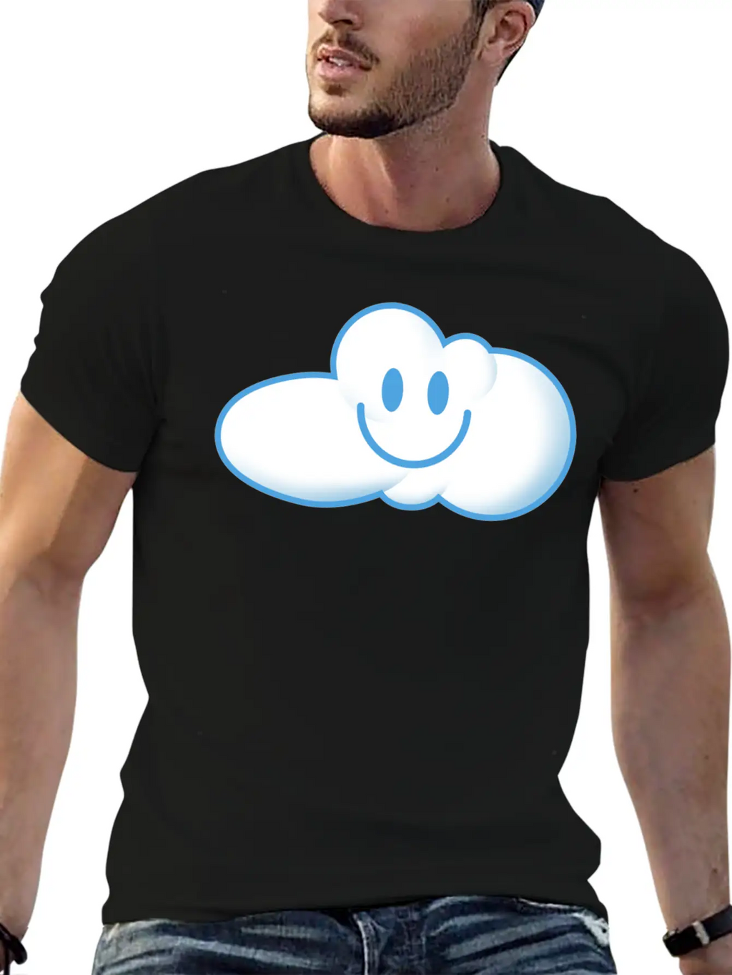 Little Cute Laughing Clouds Essential Cotton Tee For Daily Outfits – Unisex Style