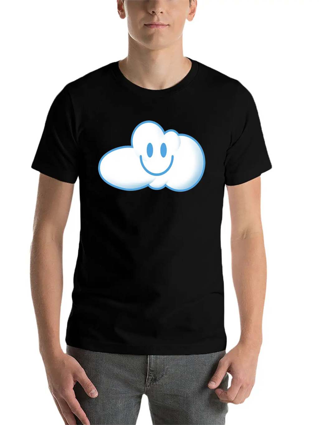 Little Cute Laughing Clouds Essential Cotton Tee For Daily Outfits – Unisex Style