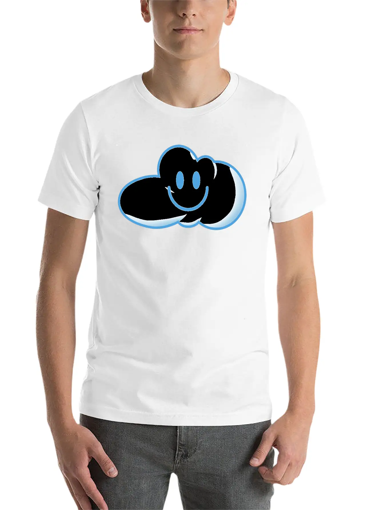 Little Cute Laughing Clouds Essential Cotton Tee For Daily Outfits – Unisex Style