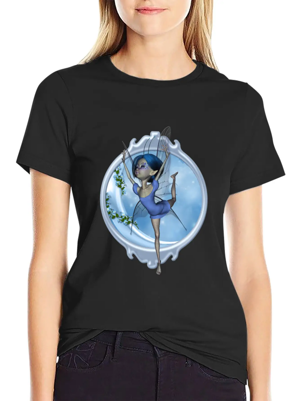 Little Fairy Dancing On The Moon Classic Cotton Tee – Unisex Comfort For Any Season