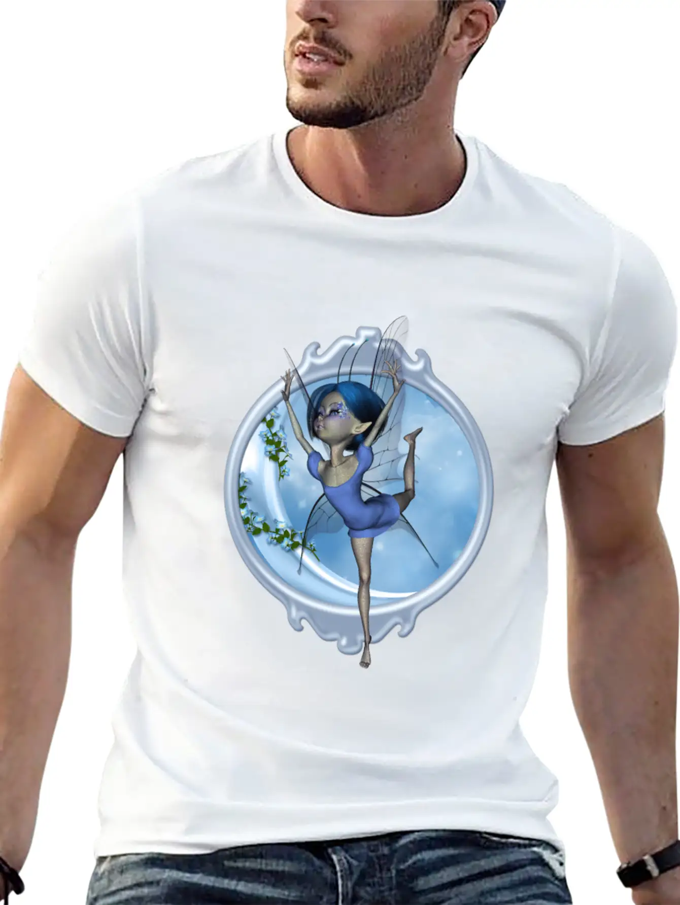 Little Fairy Dancing On The Moon Classic Cotton Tee – Unisex Comfort For Any Season