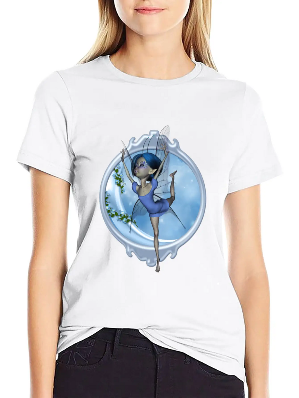 Little Fairy Dancing On The Moon Classic Cotton Tee – Unisex Comfort For Any Season