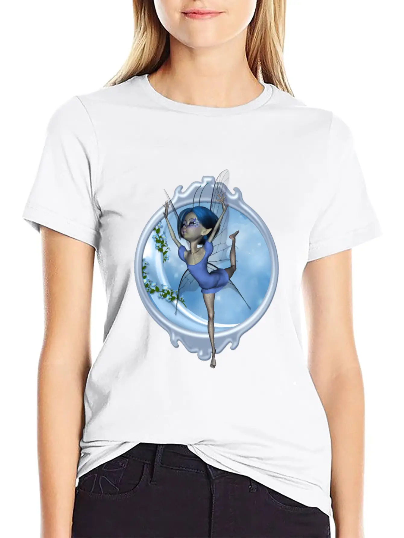 Little Fairy Dancing On The Moon Classic Cotton Tee – Unisex Comfort For Any Season