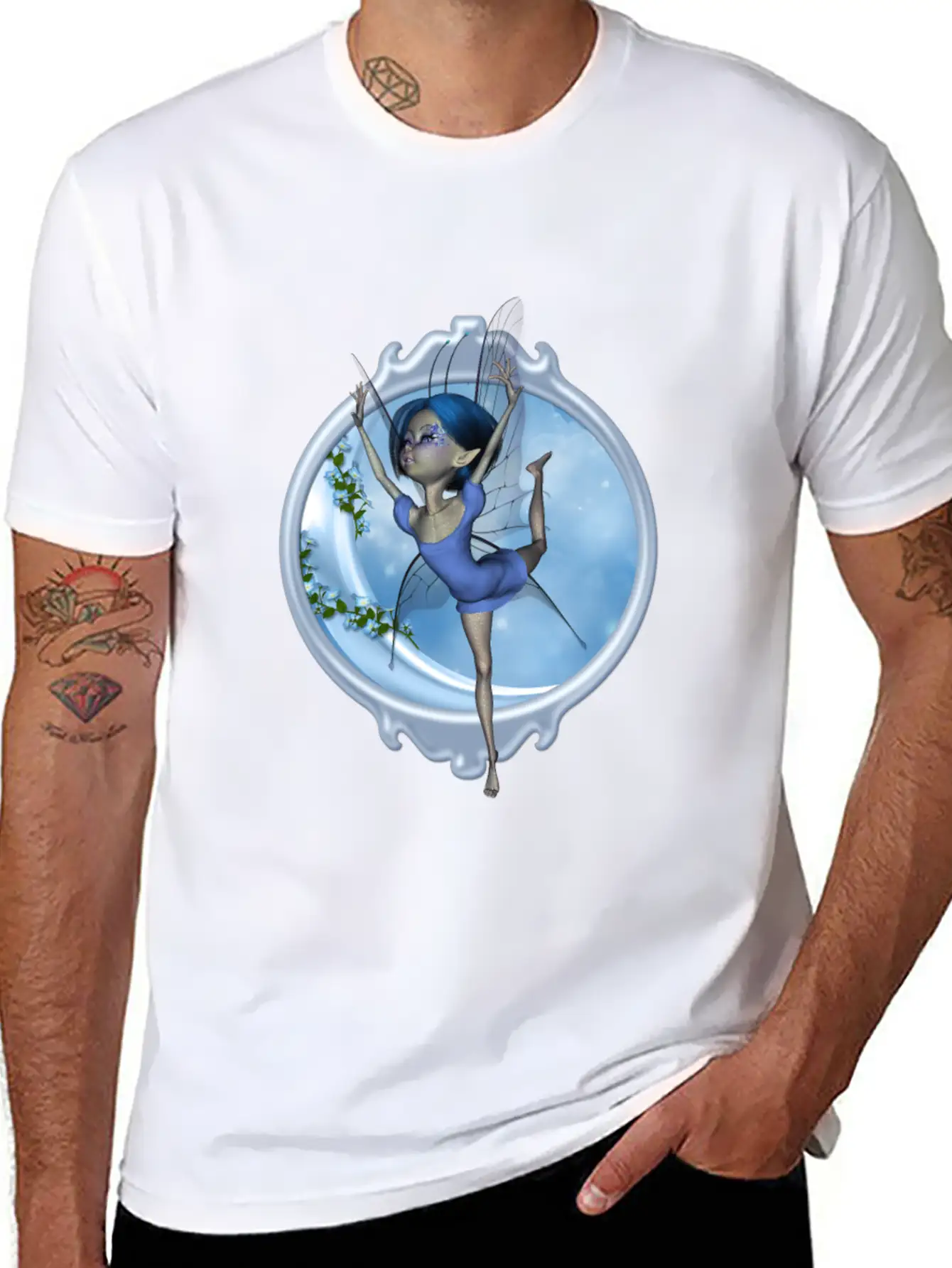 Little Fairy Dancing On The Moon Classic Cotton Tee – Unisex Comfort For Any Season
