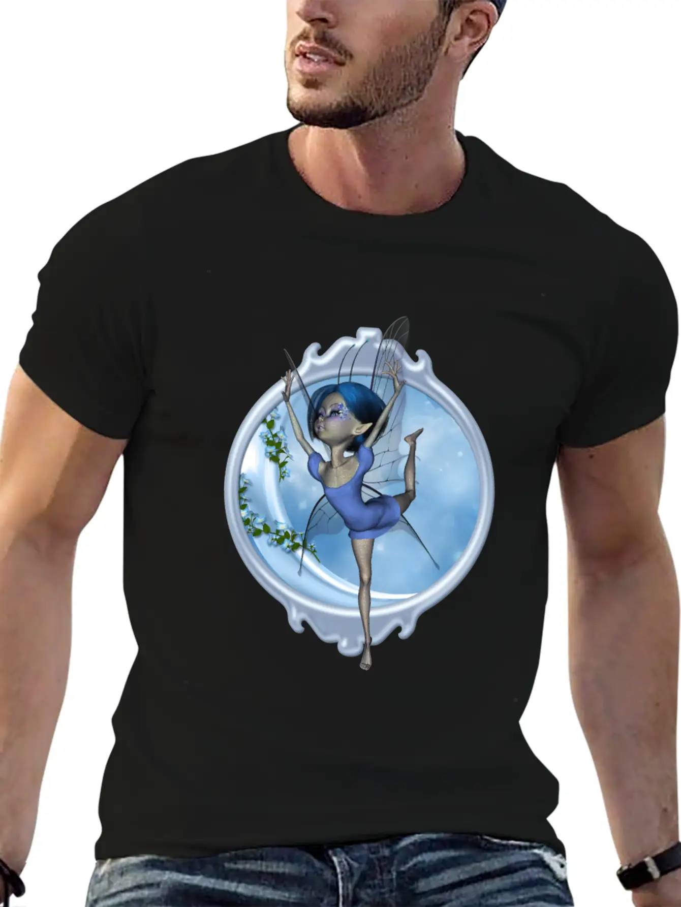 Little Fairy Dancing On The Moon Classic Cotton Tee – Unisex Comfort For Any Season