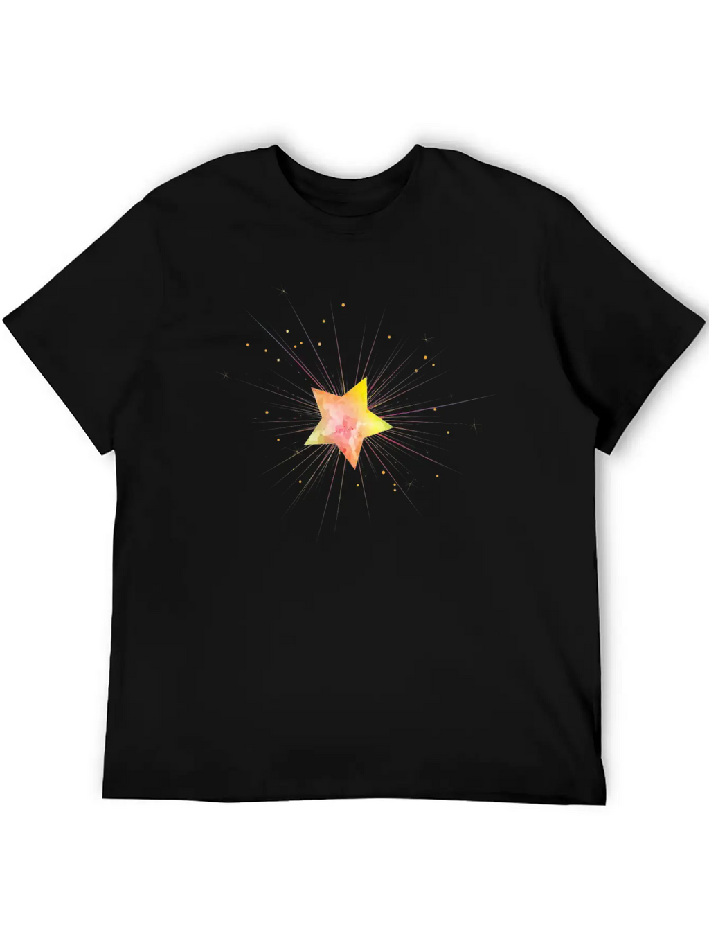 Little Golden Star In The Night Sky Timeless Short Sleeve Tee – Comfy And Minimalist Design