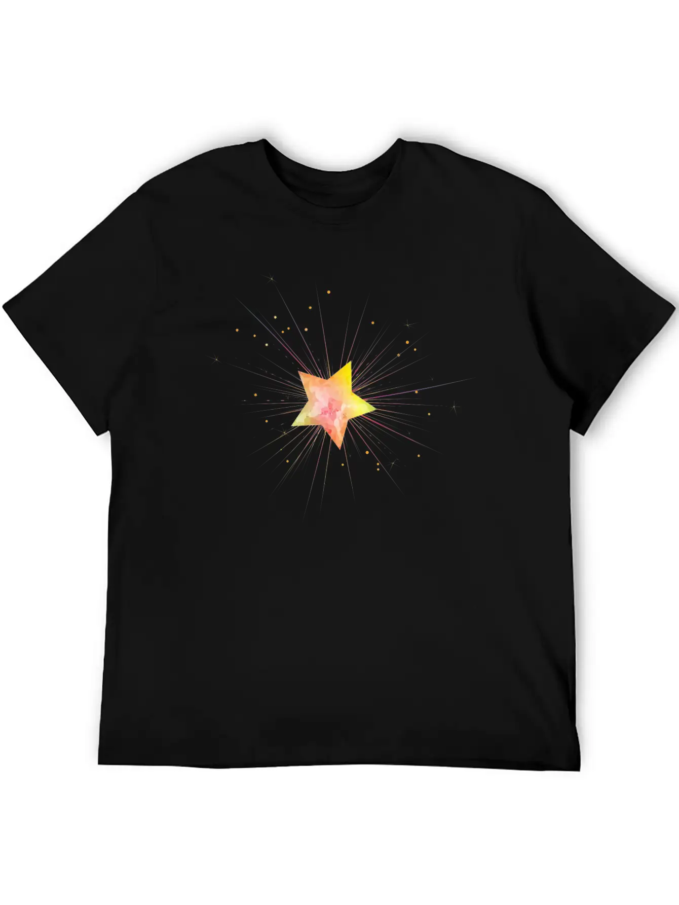 Little Golden Star In The Night Sky Timeless Short Sleeve Tee – Comfy And Minimalist Design
