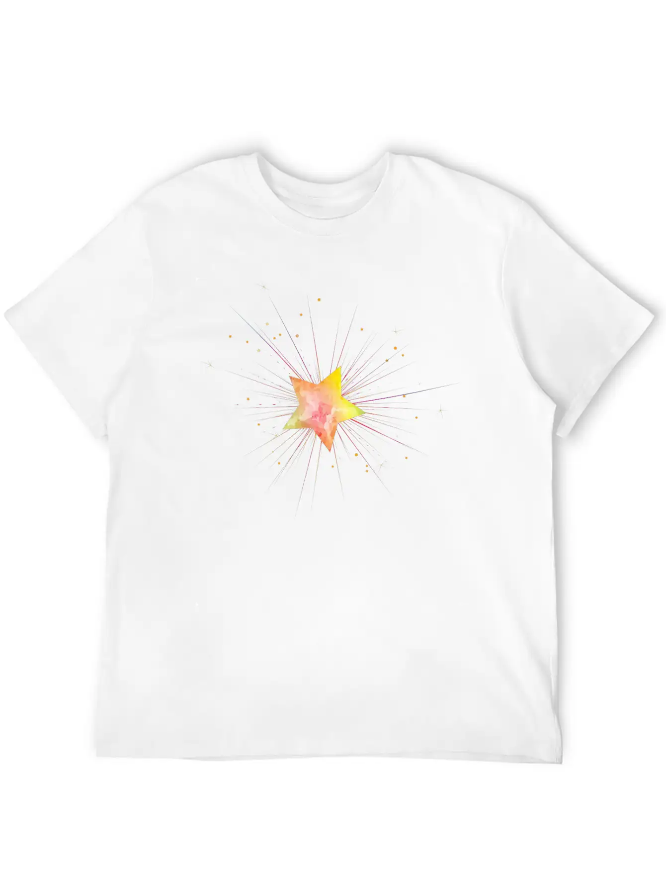 Little Golden Star In The Night Sky Timeless Short Sleeve Tee – Comfy And Minimalist Design