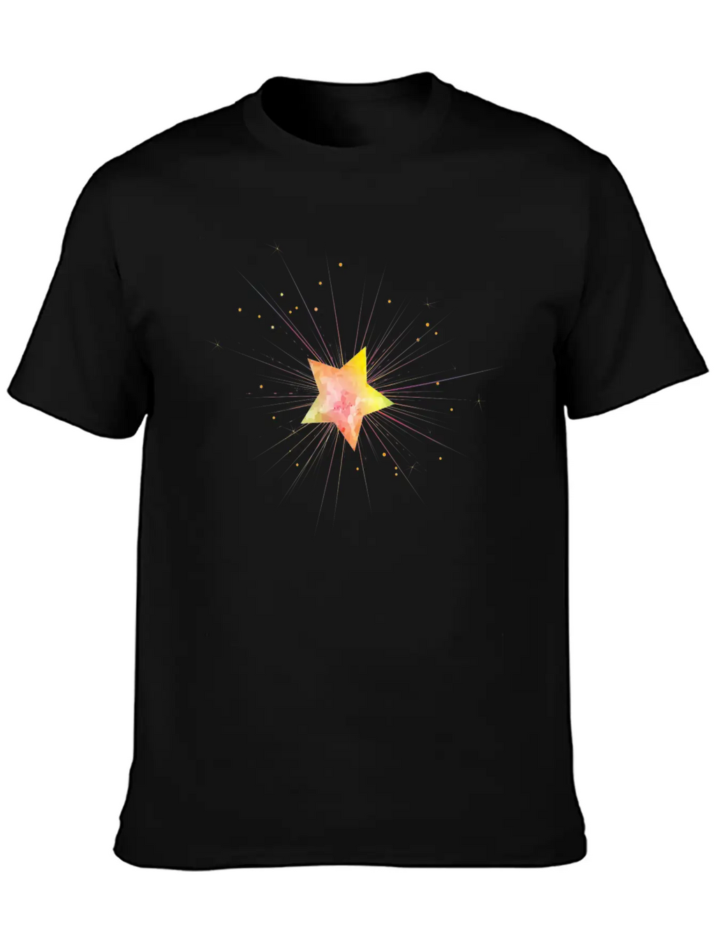 Little Golden Star In The Night Sky Timeless Short Sleeve Tee – Comfy And Minimalist Design