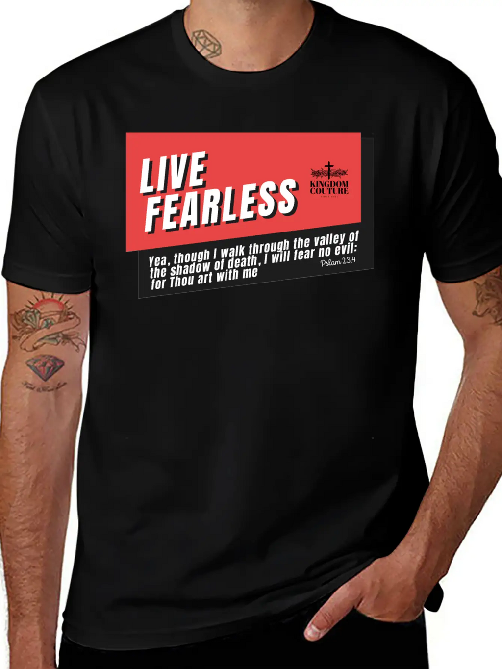 Live Fearless Breathable Soft Cotton T-Shirt – Timeless Casual Look