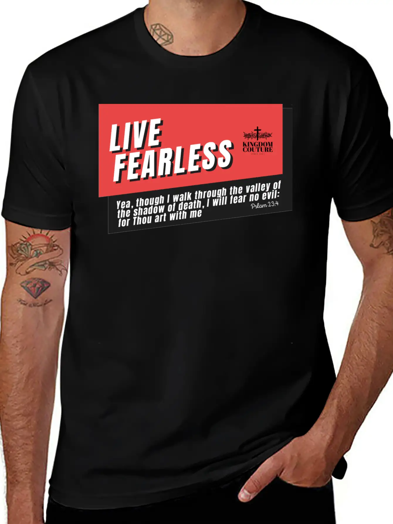 Live Fearless Breathable Soft Cotton T-Shirt – Timeless Casual Look