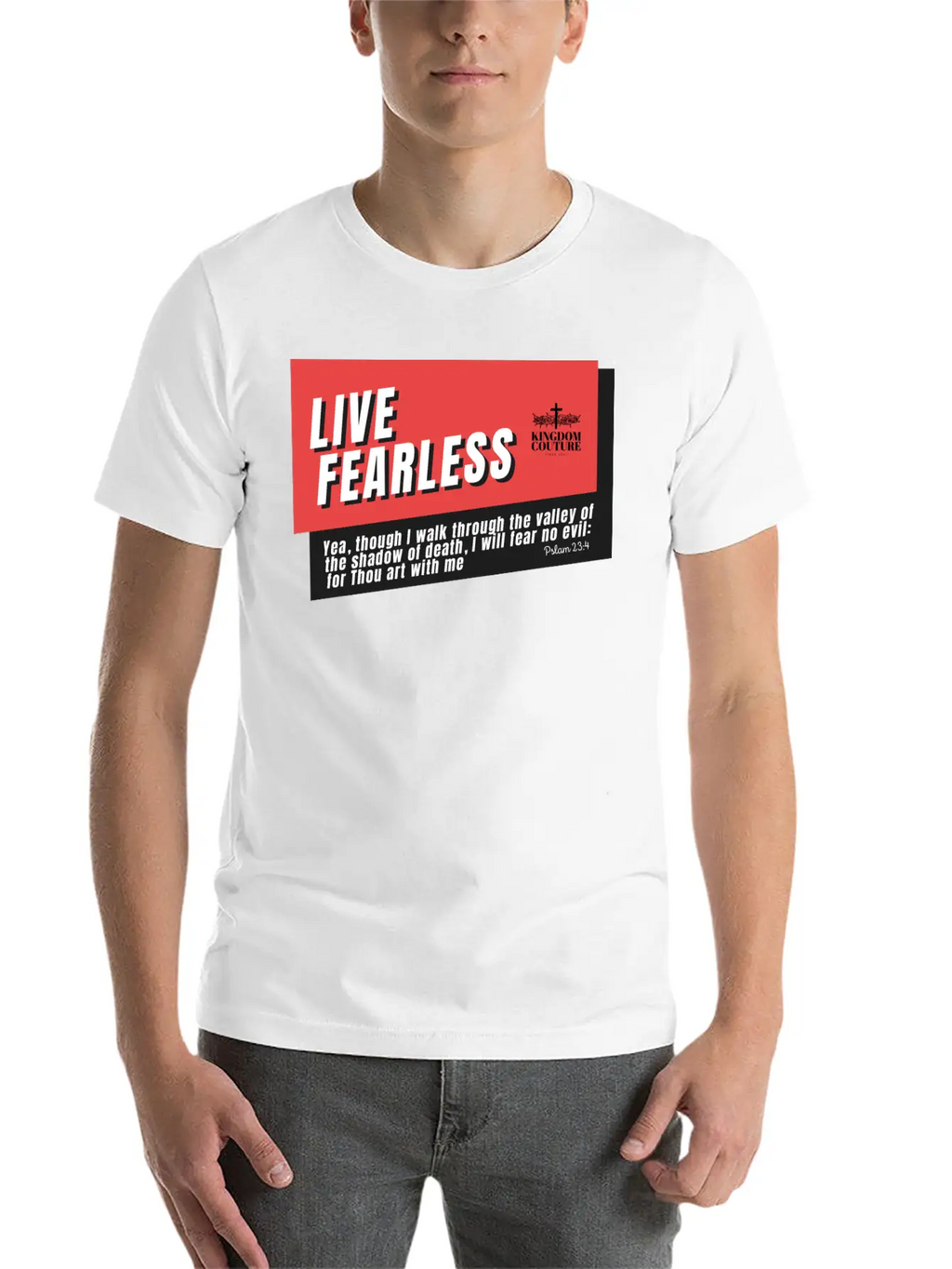 Live Fearless Breathable Soft Cotton T-Shirt – Timeless Casual Look