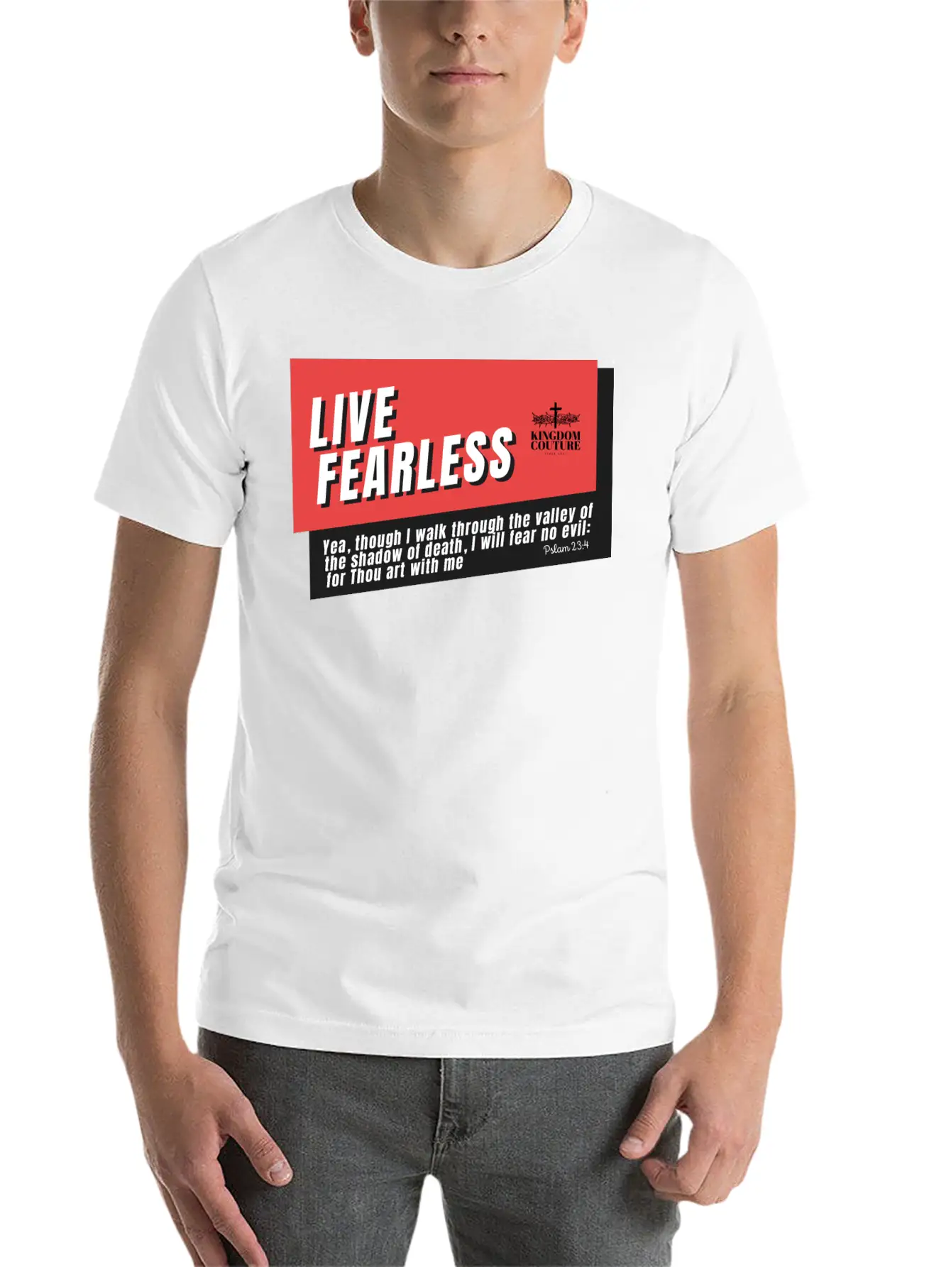 Live Fearless Breathable Soft Cotton T-Shirt – Timeless Casual Look