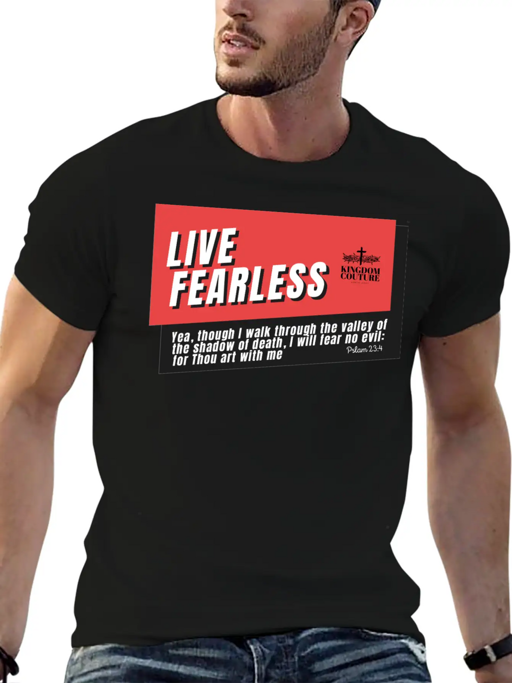 Live Fearless Breathable Soft Cotton T-Shirt – Timeless Casual Look