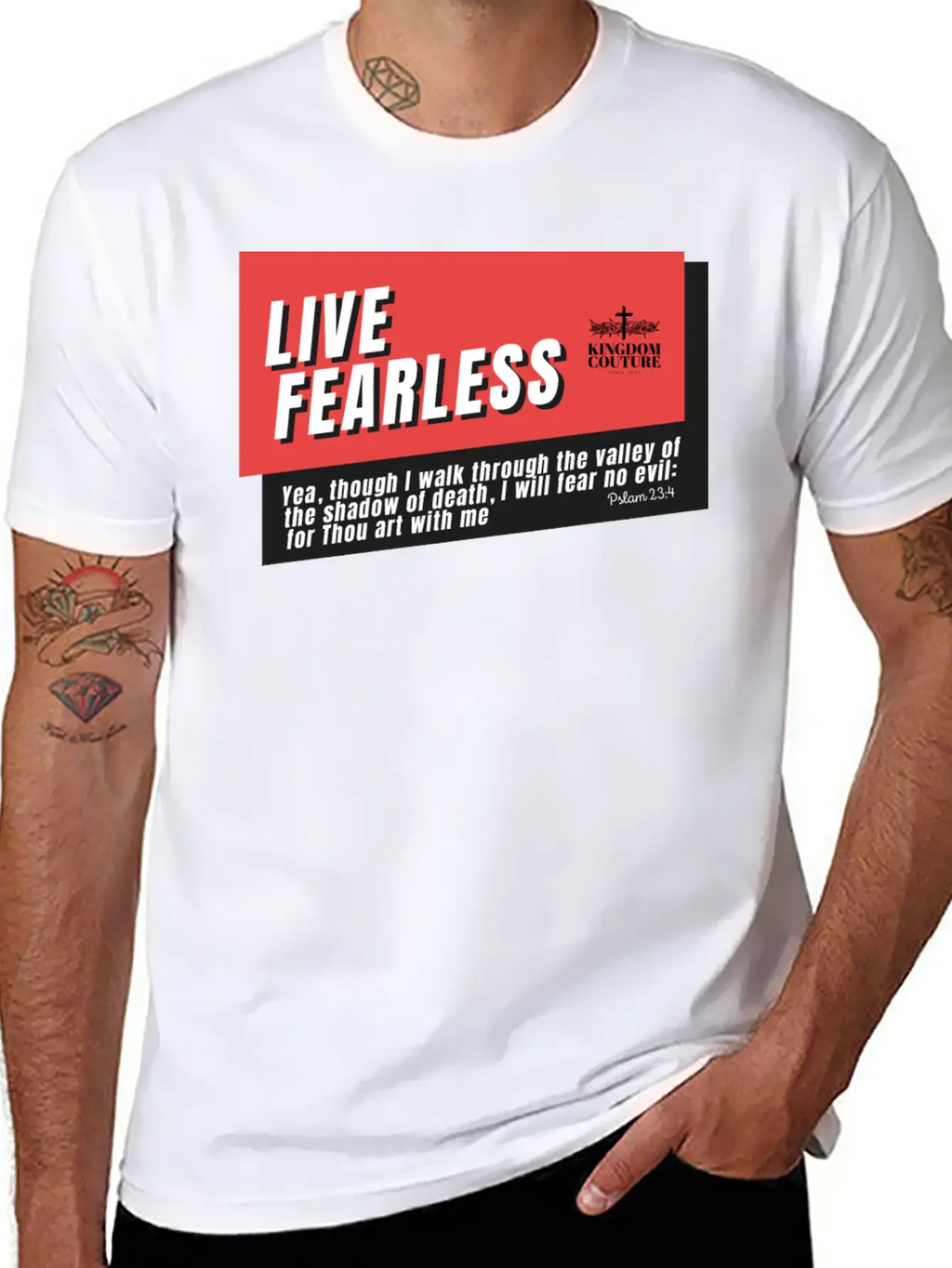 Live Fearless Breathable Soft Cotton T-Shirt – Timeless Casual Look