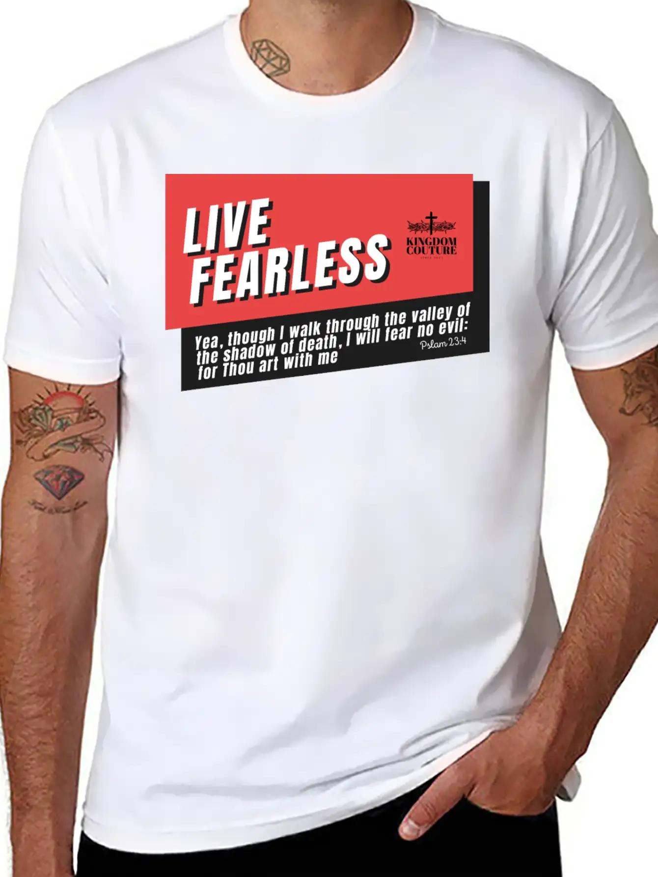 Live Fearless Breathable Soft Cotton T-Shirt – Timeless Casual Look