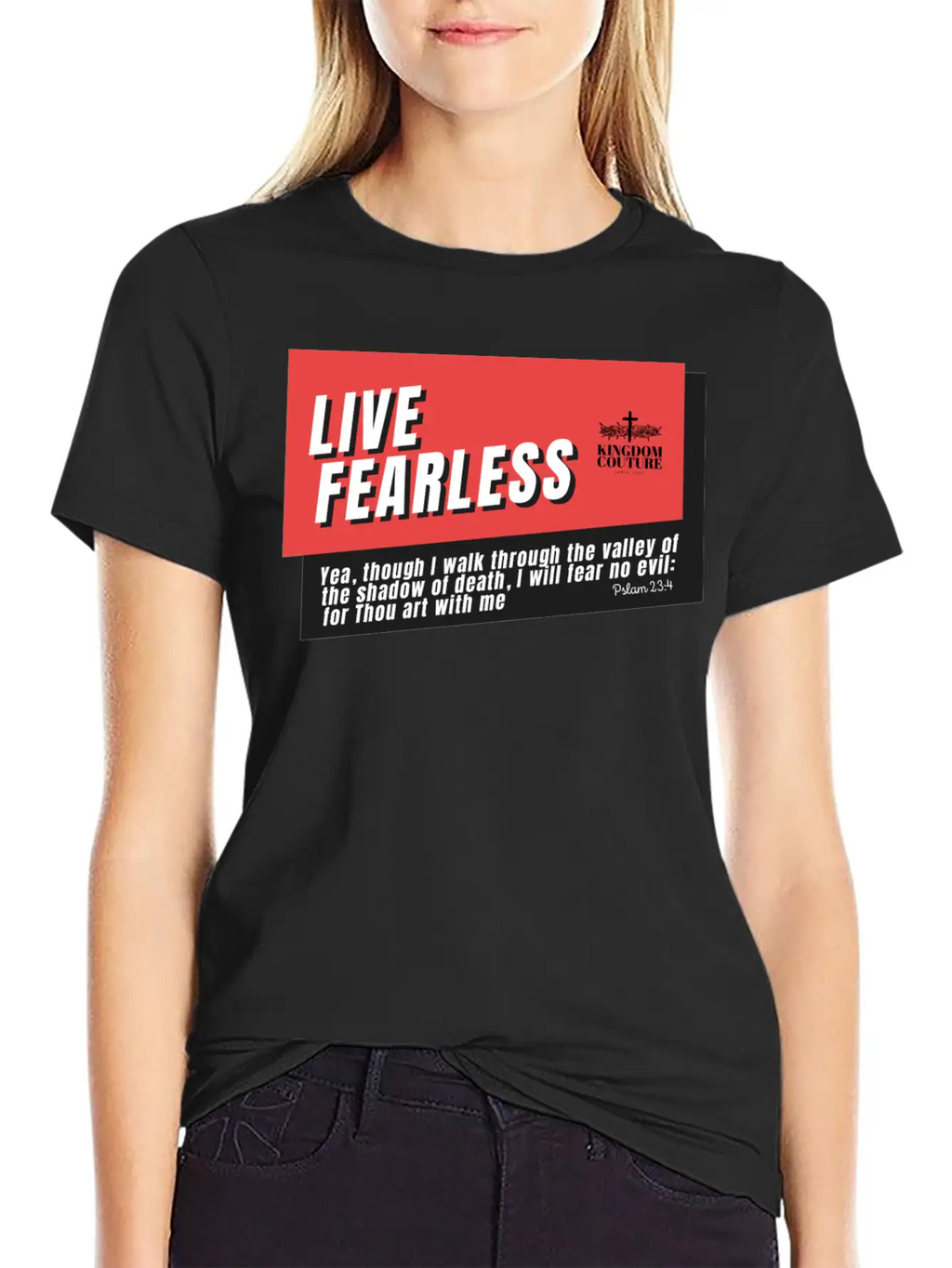 Live Fearless Breathable Soft Cotton T-Shirt – Timeless Casual Look