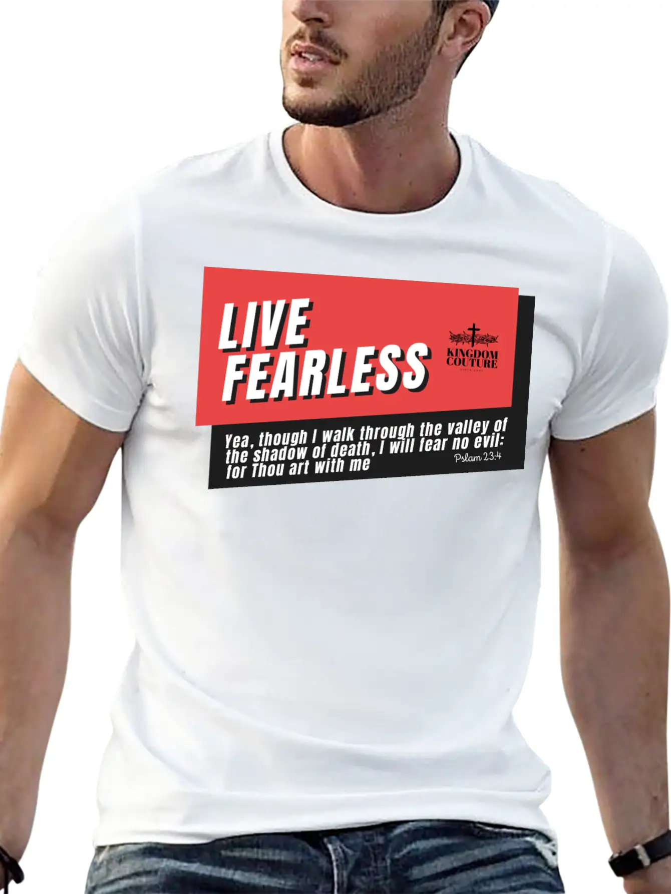 Live Fearless Breathable Soft Cotton T-Shirt – Timeless Casual Look