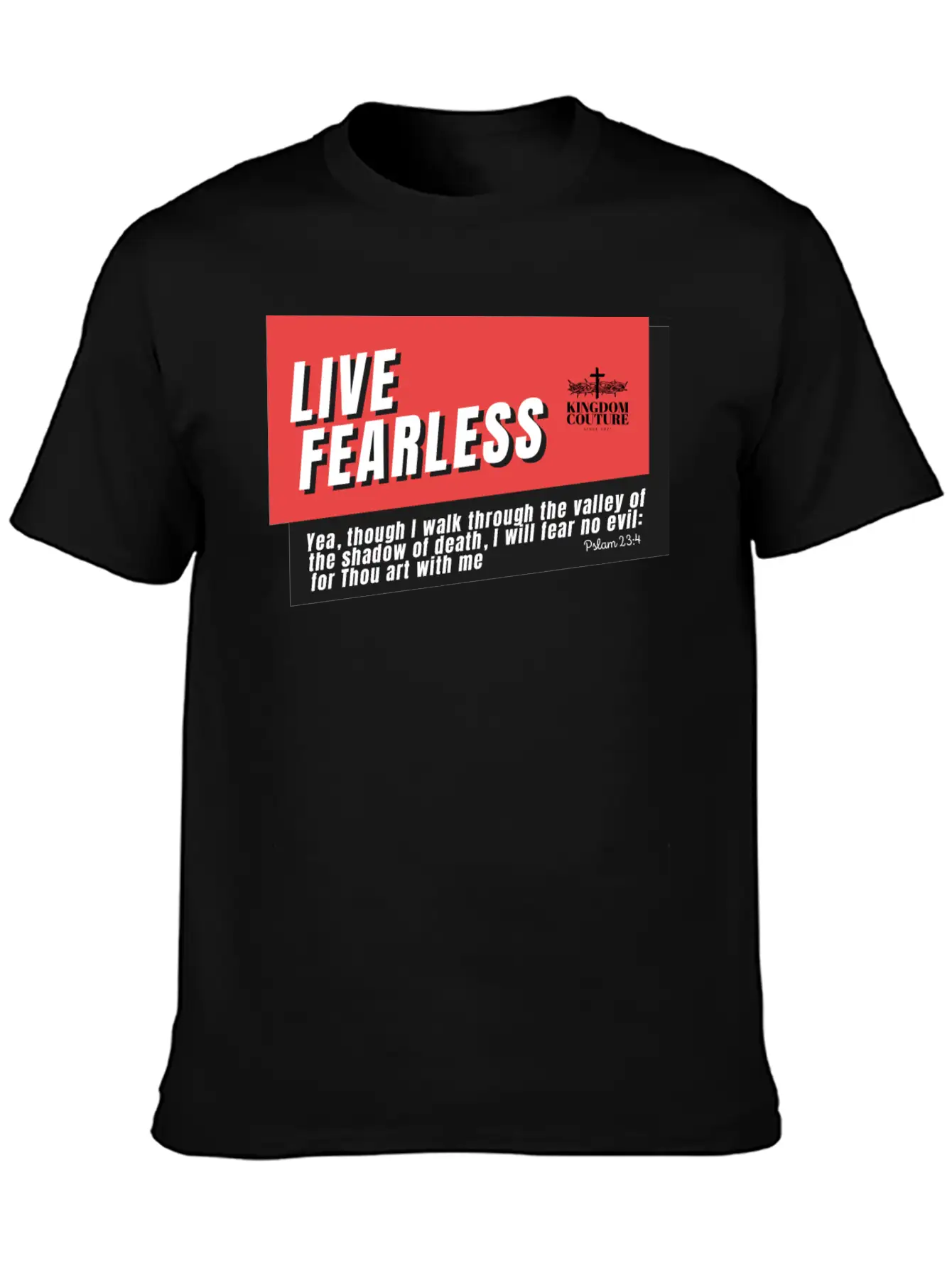 Live Fearless Breathable Soft Cotton T-Shirt – Timeless Casual Look