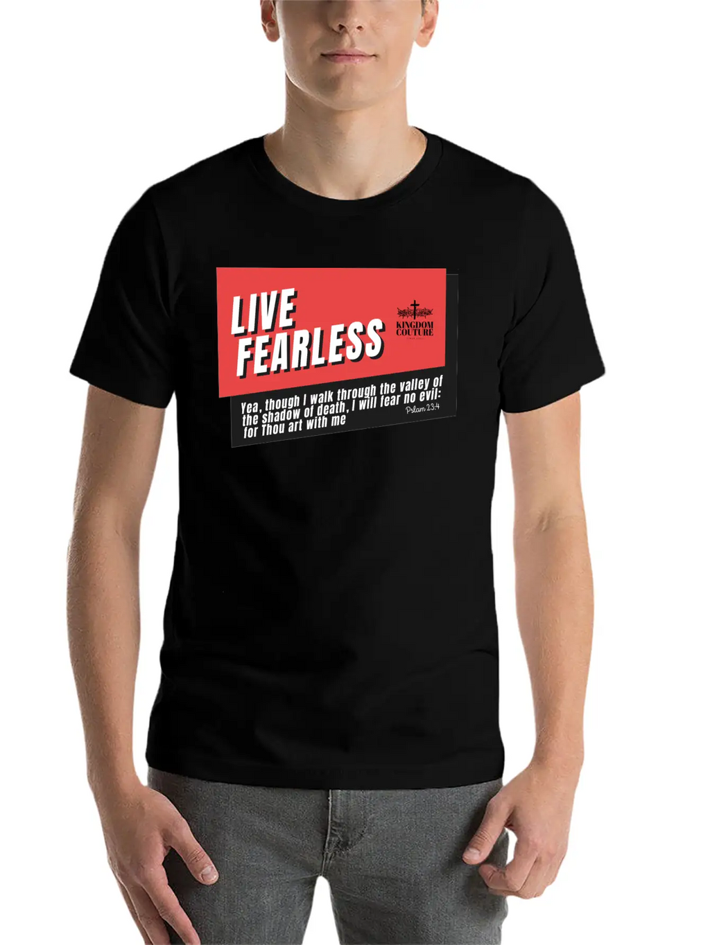Live Fearless Breathable Soft Cotton T-Shirt – Timeless Casual Look