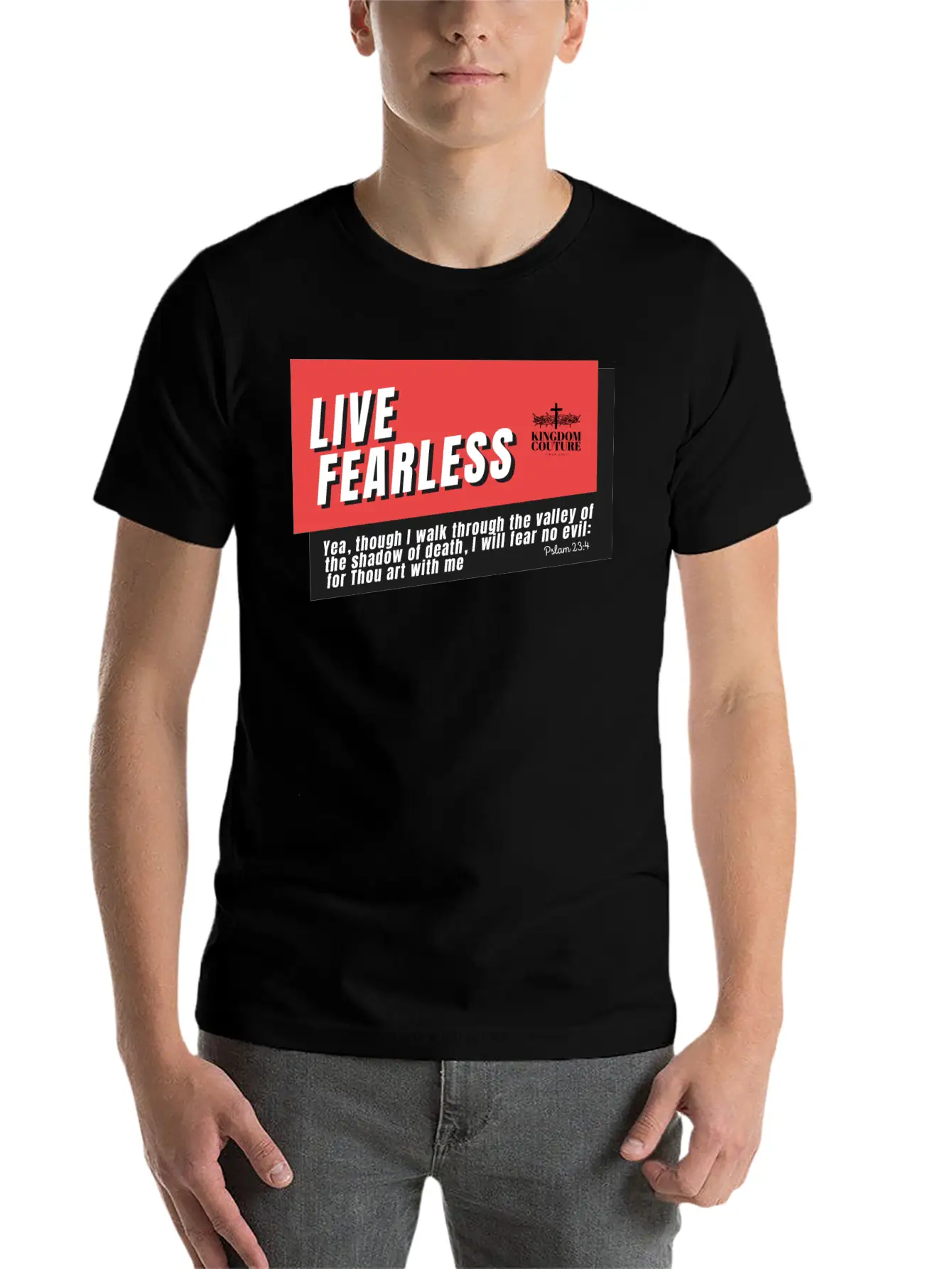 Live Fearless Breathable Soft Cotton T-Shirt – Timeless Casual Look