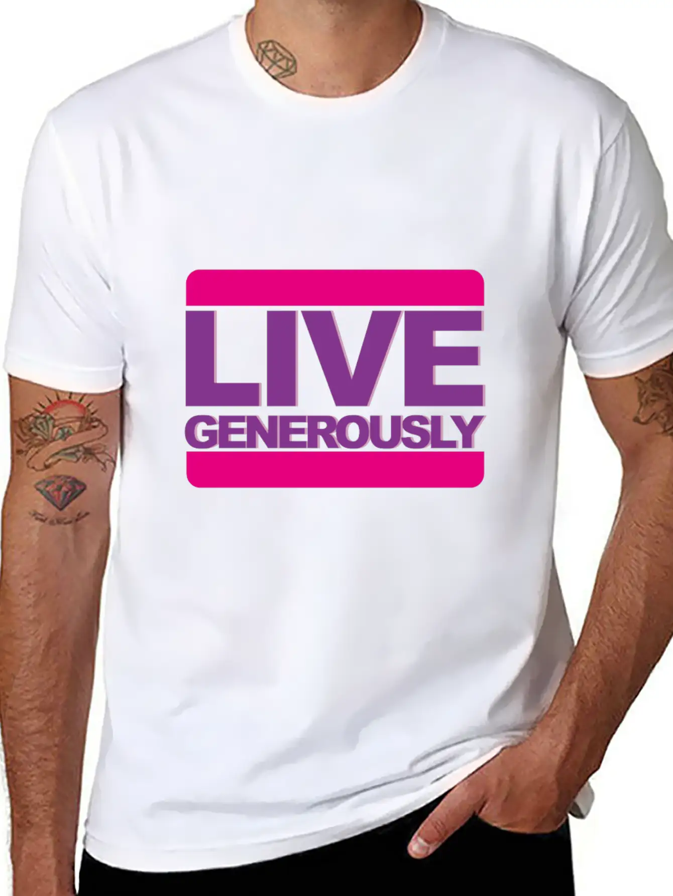 Live Generously For Women Unisex Casual T-Shirt – Clean Design For Daily Comfort
