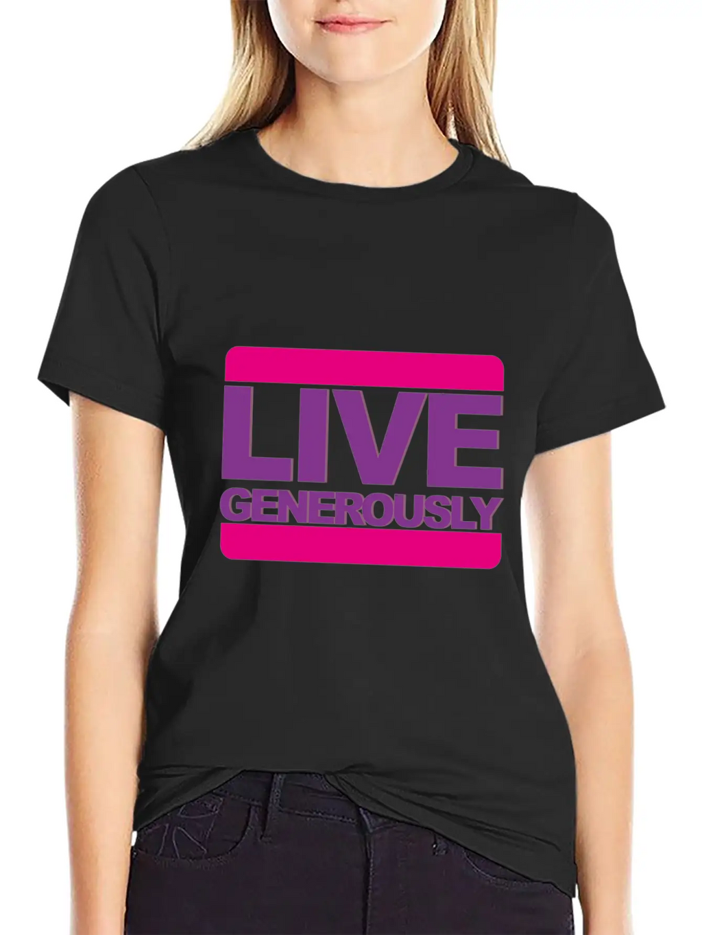Live Generously For Women Unisex Casual T-Shirt – Clean Design For Daily Comfort