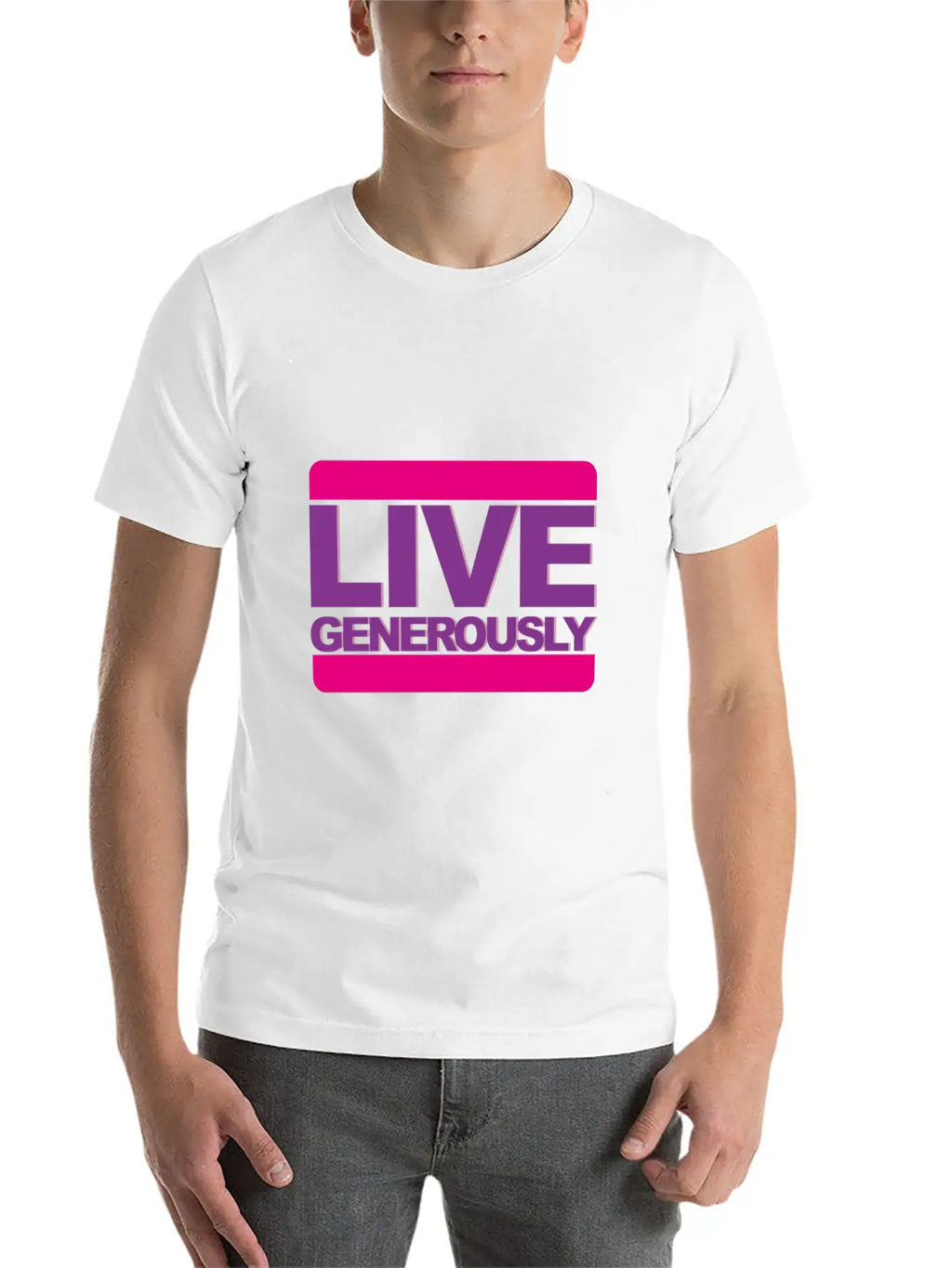 Live Generously For Women Unisex Casual T-Shirt – Clean Design For Daily Comfort