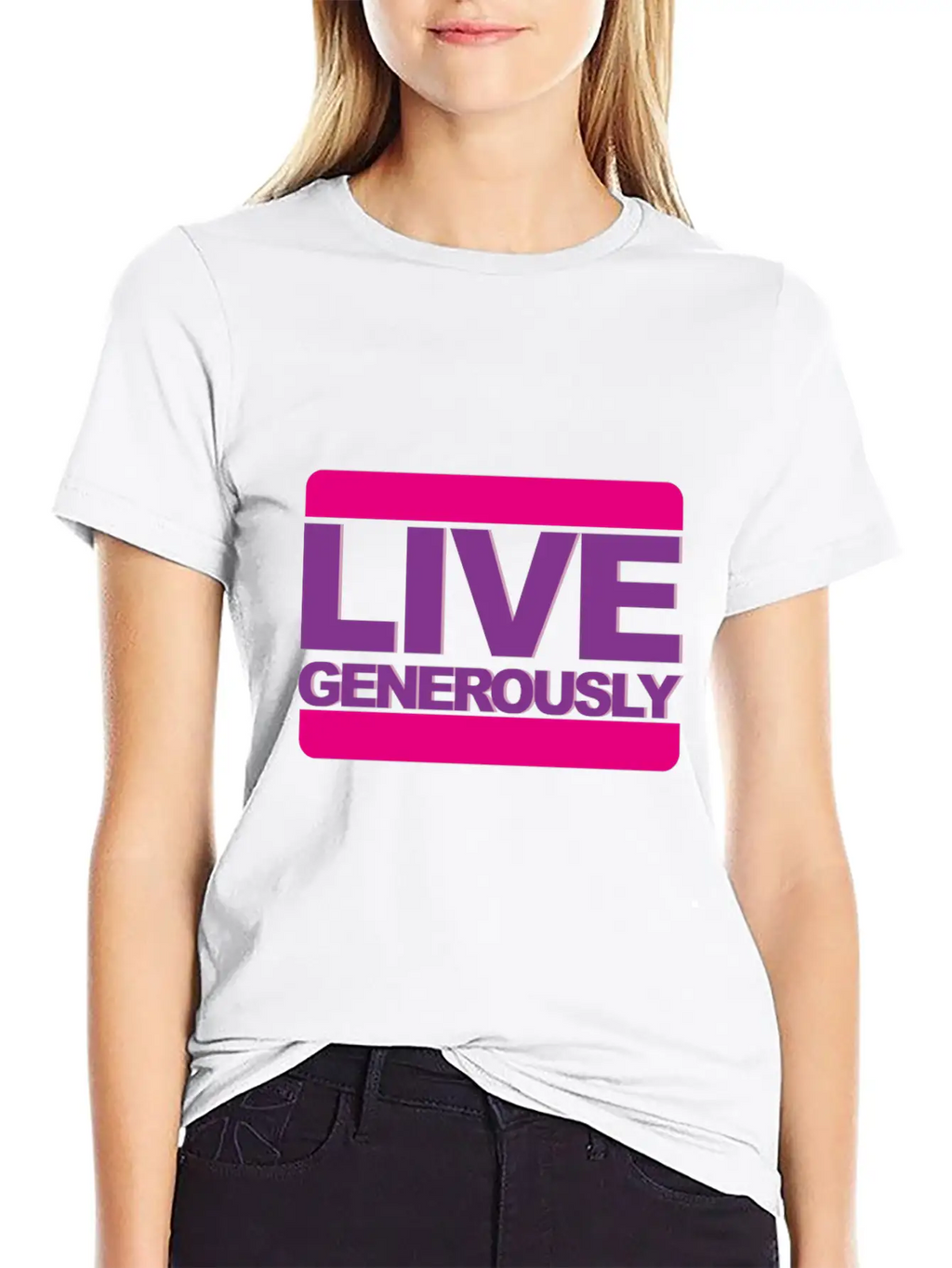 Live Generously For Women Unisex Casual T-Shirt – Clean Design For Daily Comfort