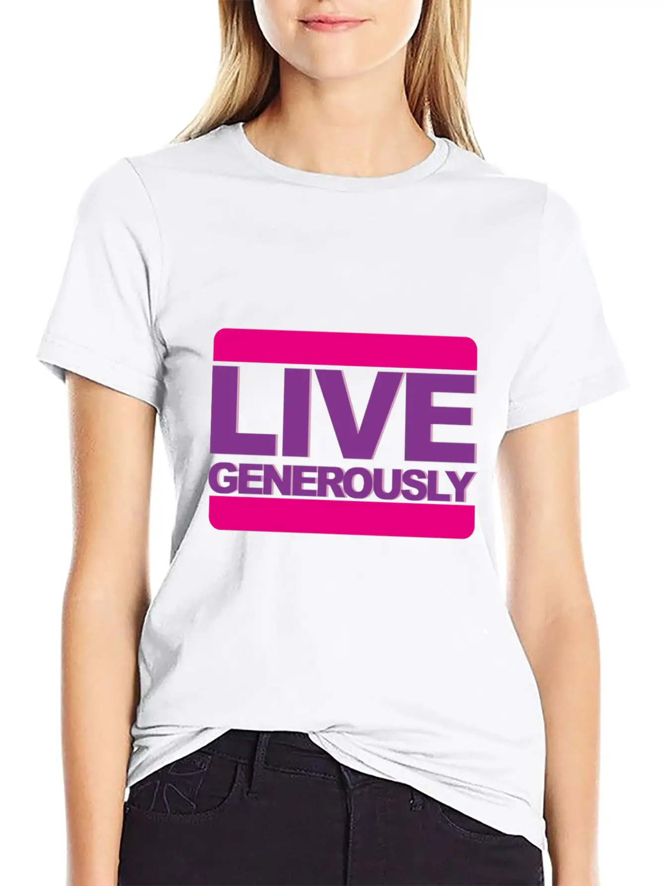 Live Generously For Women Unisex Casual T-Shirt – Clean Design For Daily Comfort
