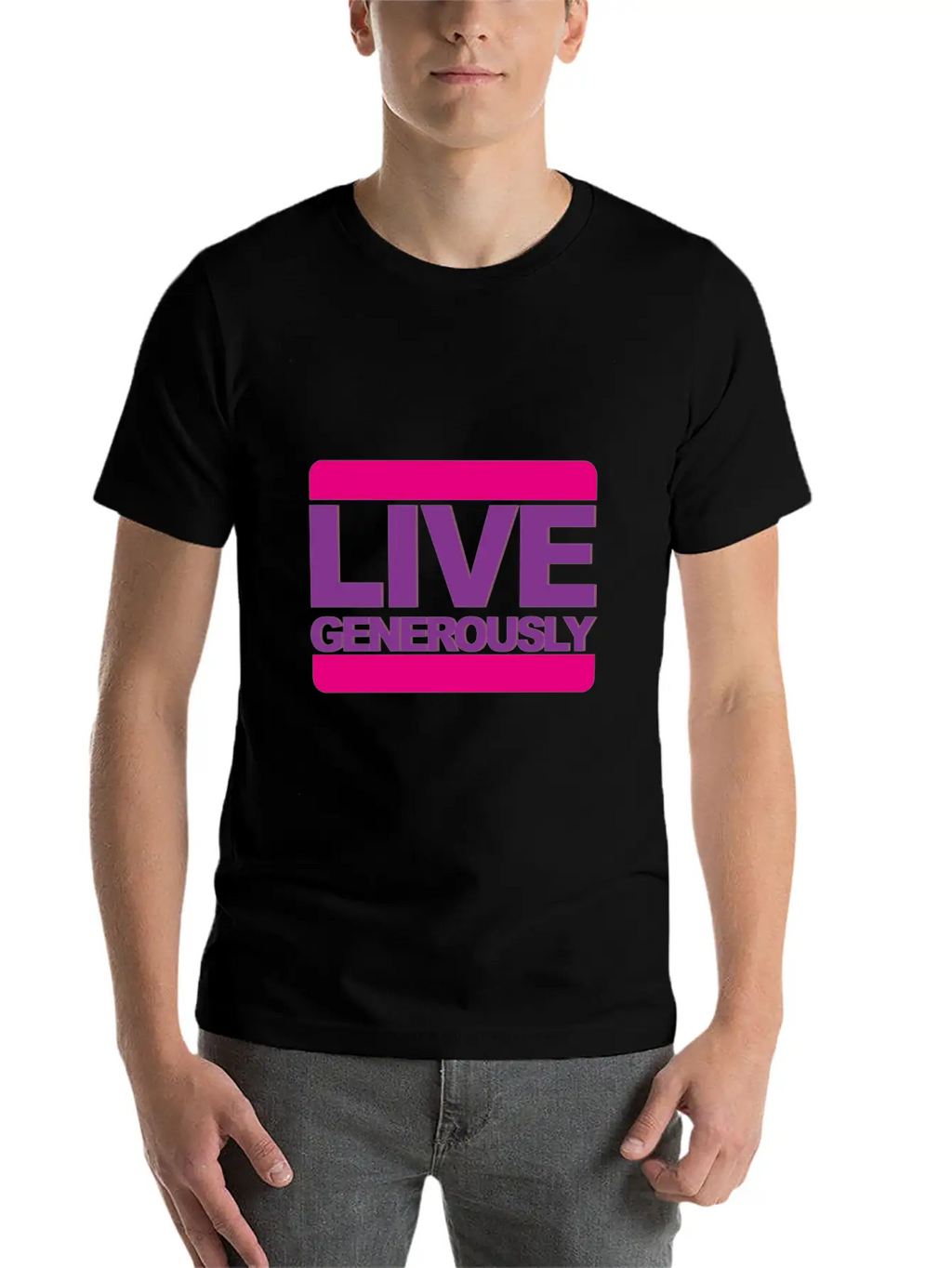 Live Generously For Women Unisex Casual T-Shirt – Clean Design For Daily Comfort