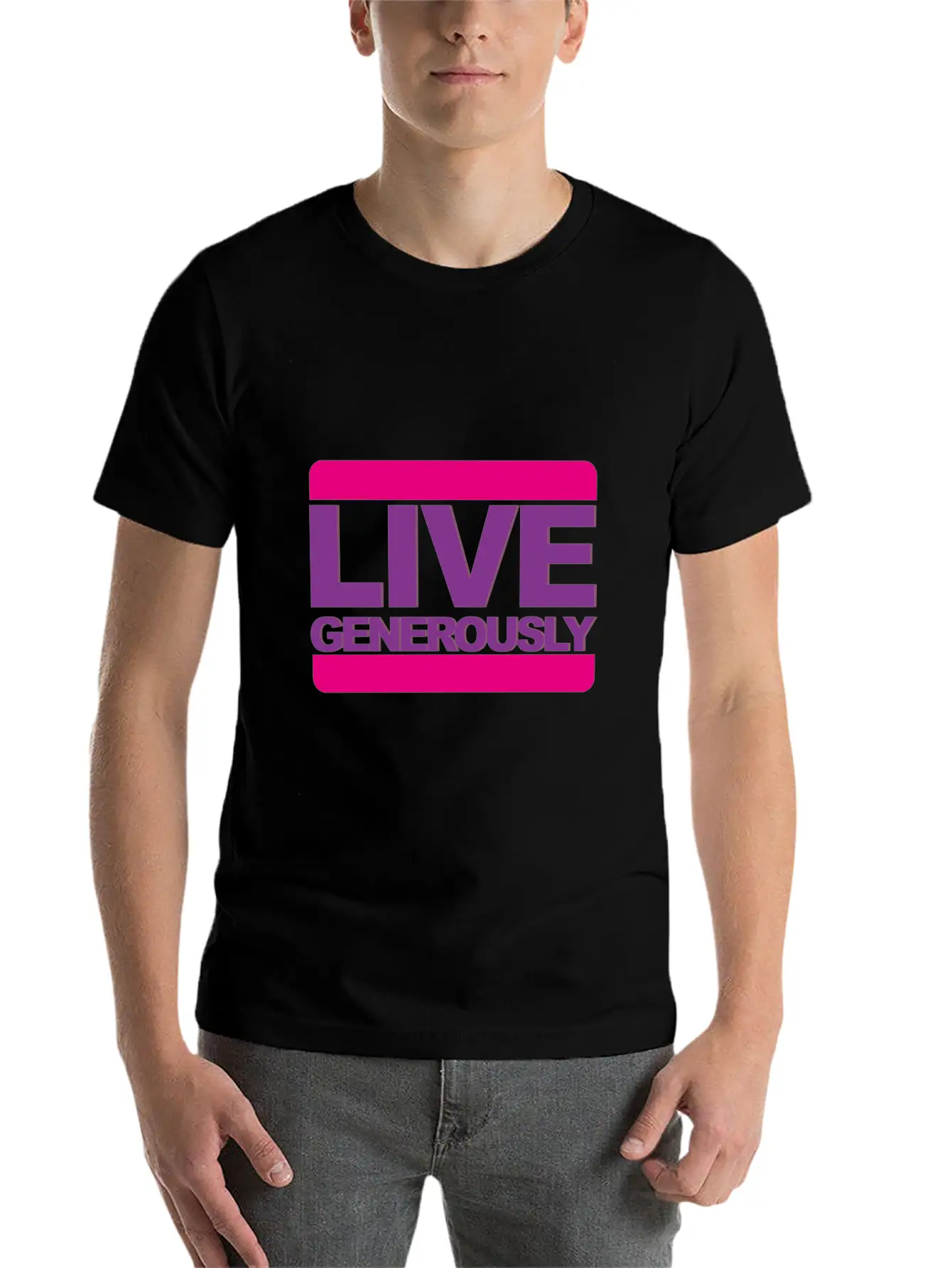 Live Generously For Women Unisex Casual T-Shirt – Clean Design For Daily Comfort