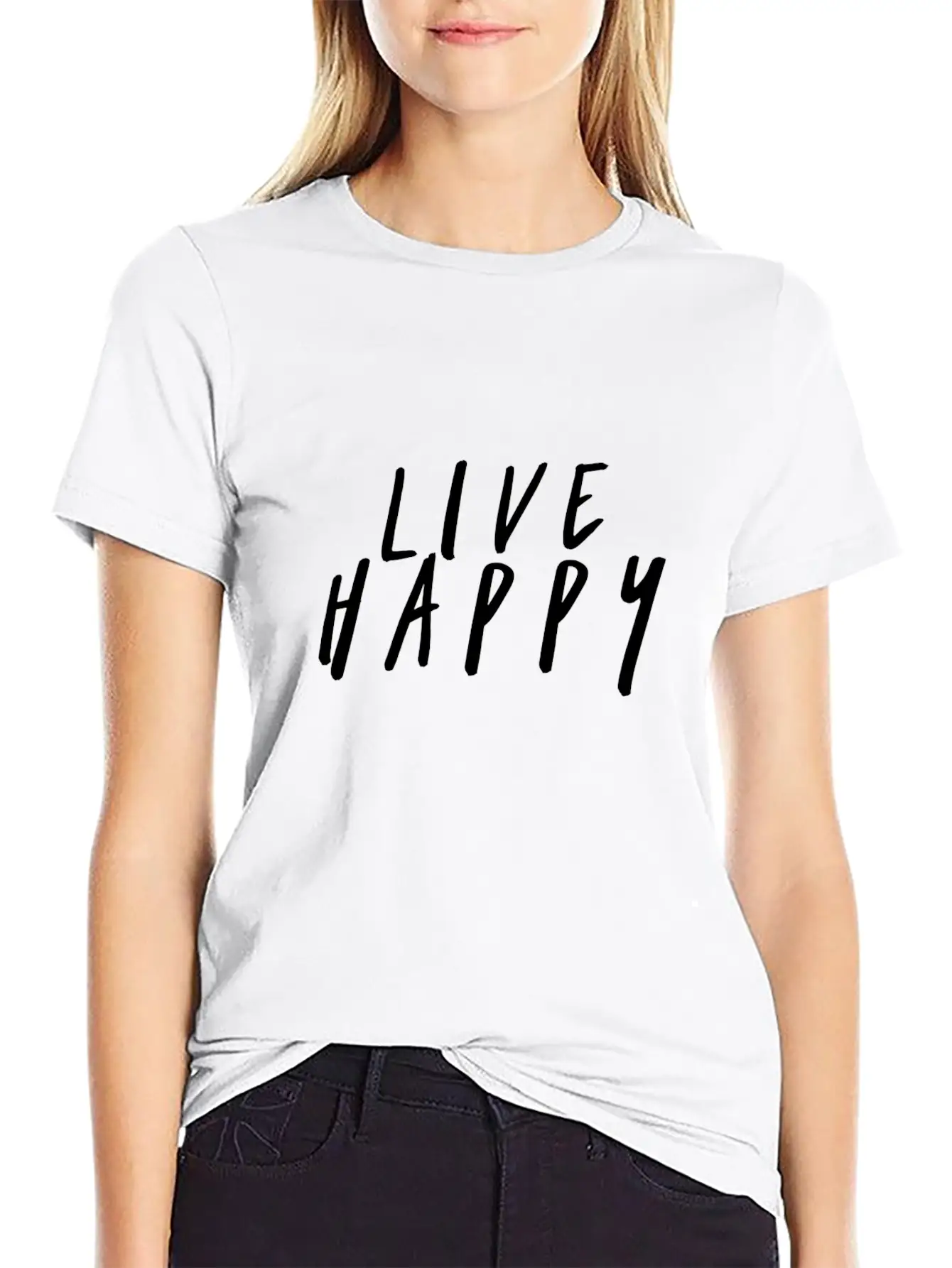 Live Happy Unisex Casual T-Shirt – Clean Design For Daily Comfort