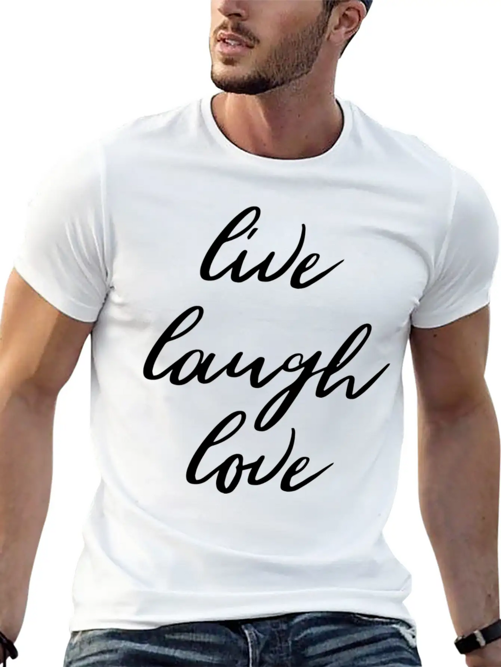 Live Laugh Love Motivation Goals Positivity Breathable Graphic T-Shirt – Perfect For Casual Days