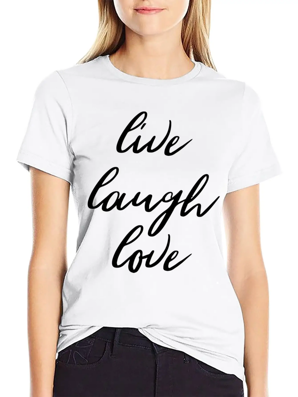 Live Laugh Love Motivation Goals Positivity Breathable Graphic T-Shirt – Perfect For Casual Days