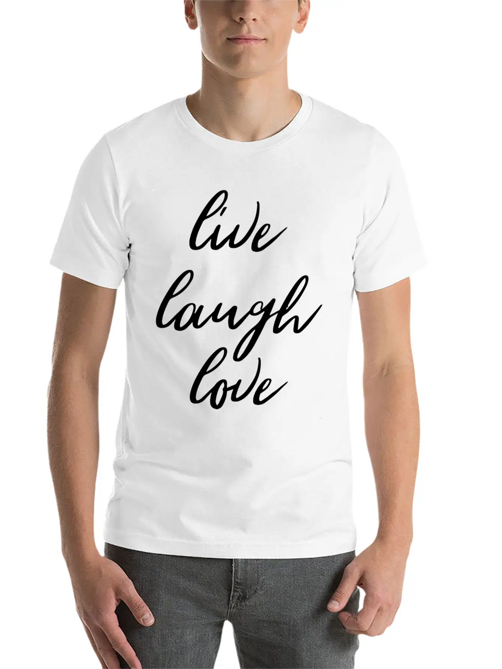 Live Laugh Love Motivation Goals Positivity Breathable Graphic T-Shirt – Perfect For Casual Days