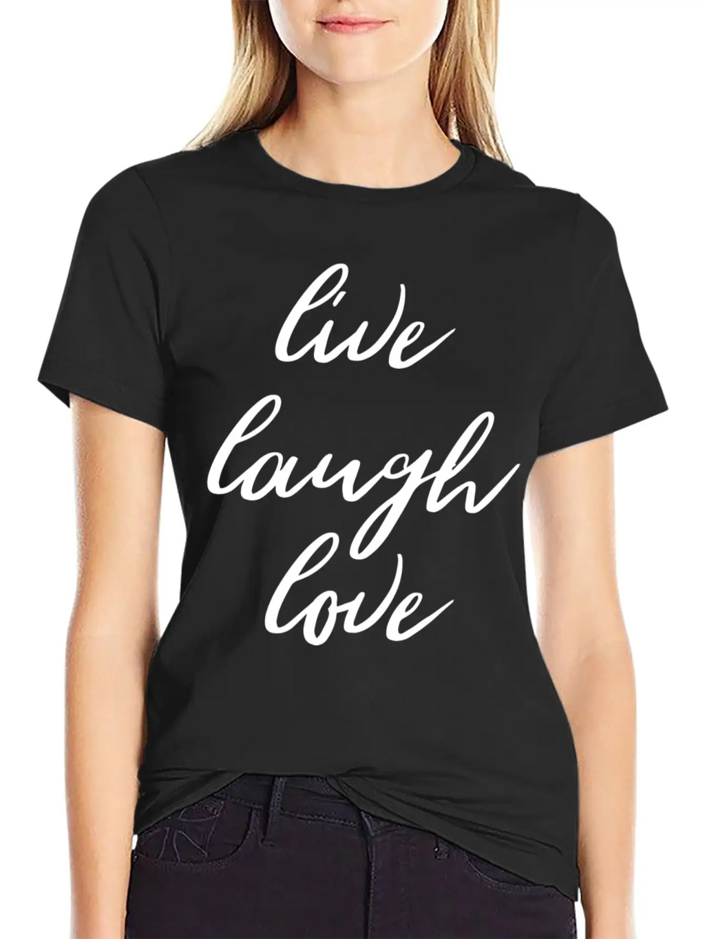Live Laugh Love Motivation Goals Positivity Breathable Graphic T-Shirt – Perfect For Casual Days