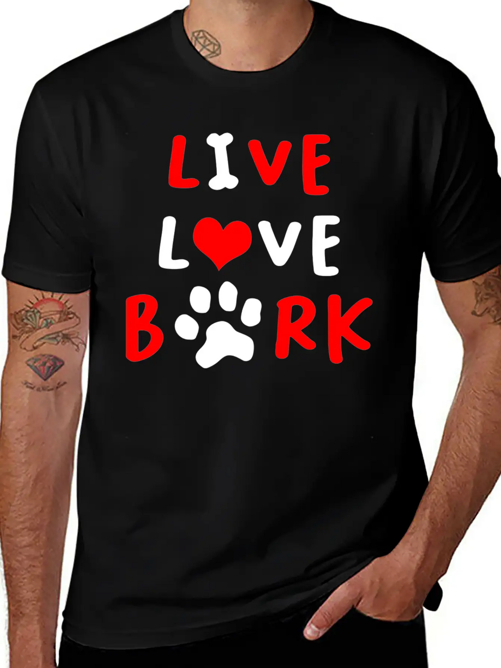LIVE LOVE BARK Relaxed Everyday Tee – Lightweight And Durable Cotton