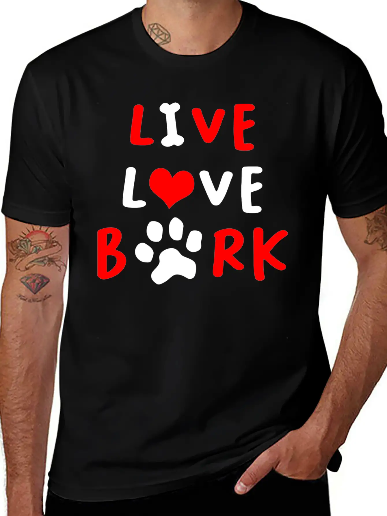LIVE LOVE BARK Relaxed Everyday Tee – Lightweight And Durable Cotton
