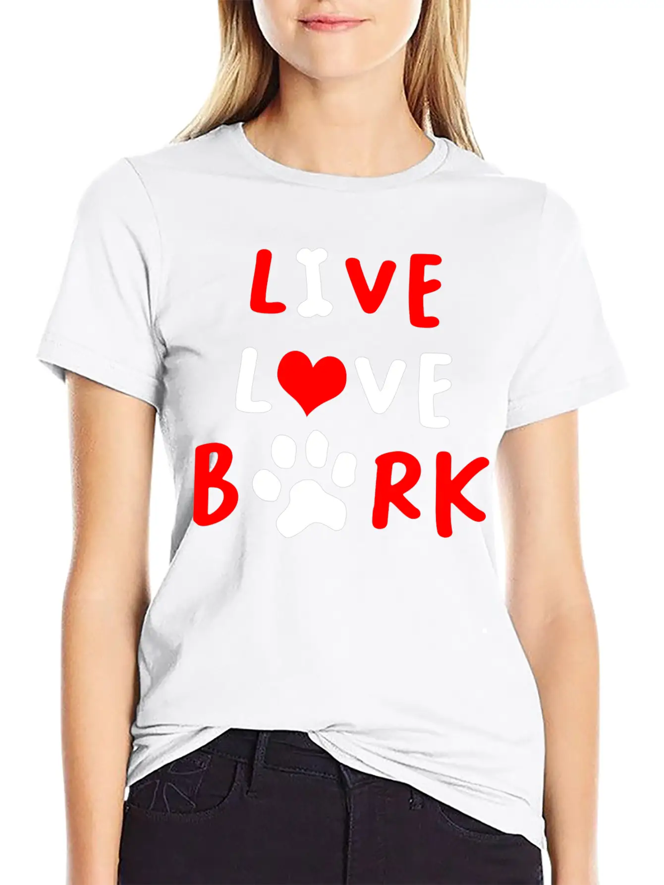 LIVE LOVE BARK Relaxed Everyday Tee – Lightweight And Durable Cotton
