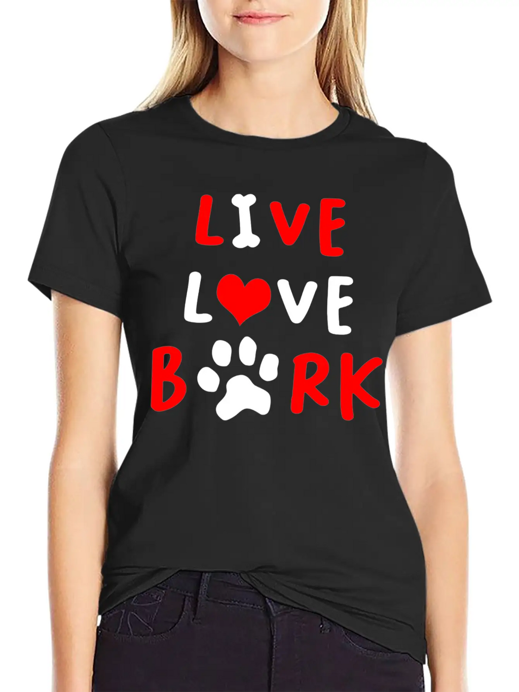 LIVE LOVE BARK Relaxed Everyday Tee – Lightweight And Durable Cotton