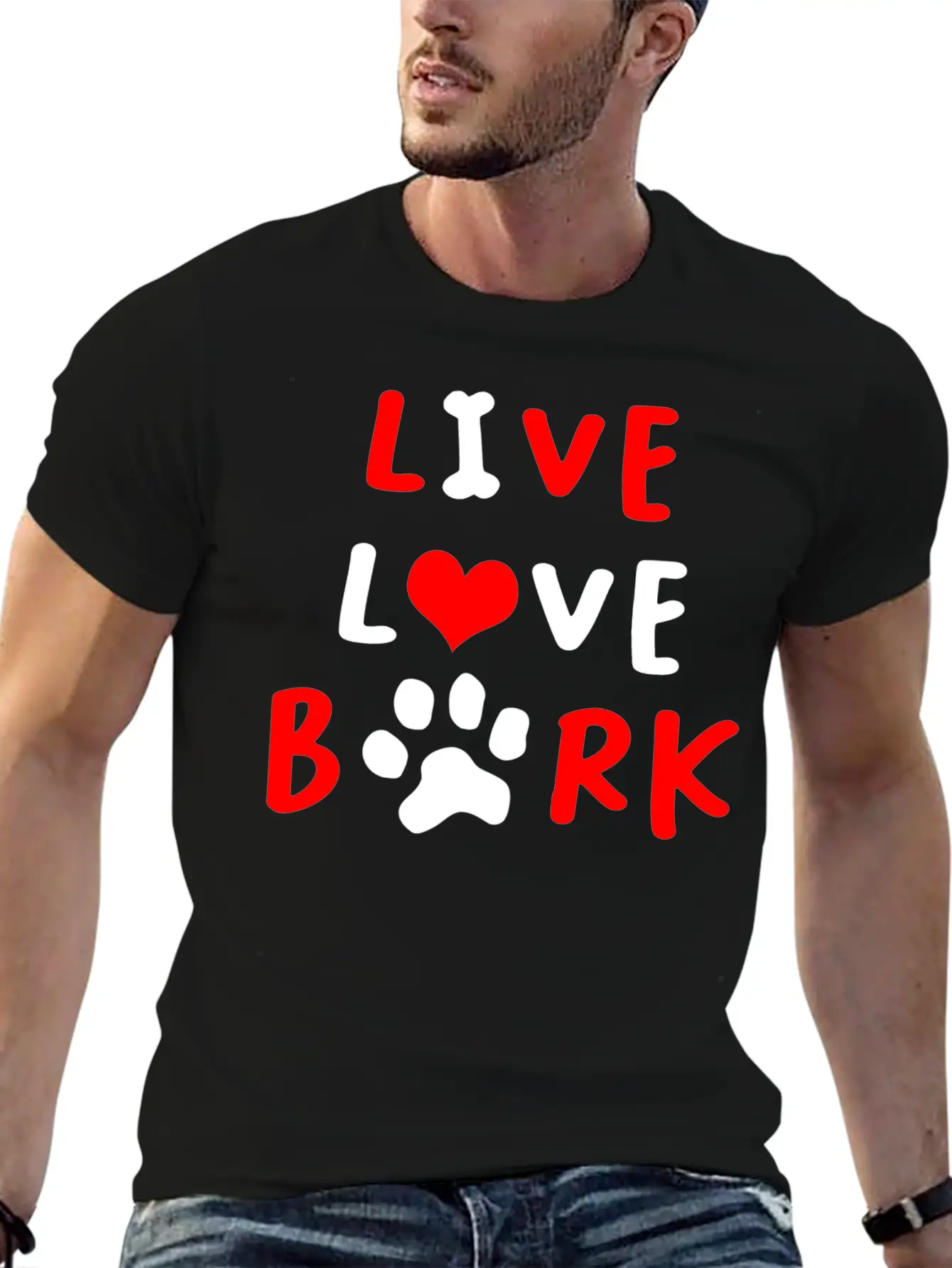 LIVE LOVE BARK Relaxed Everyday Tee – Lightweight And Durable Cotton