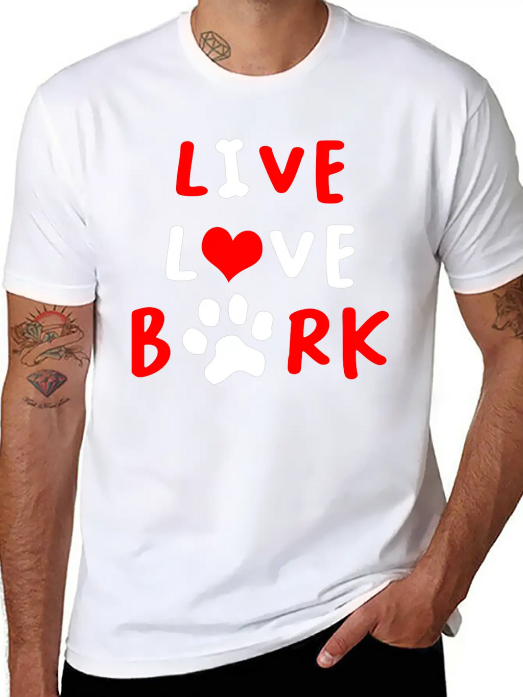 LIVE LOVE BARK Relaxed Everyday Tee – Lightweight And Durable Cotton