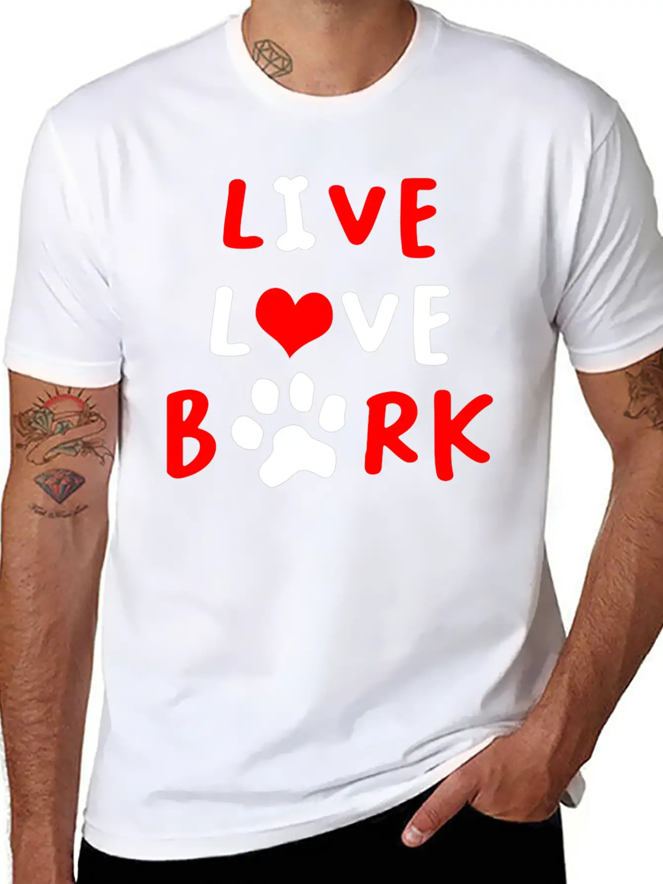 LIVE LOVE BARK Relaxed Everyday Tee – Lightweight And Durable Cotton