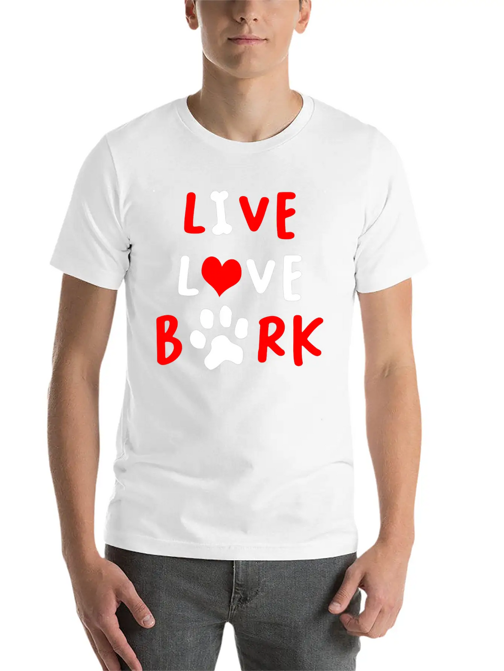 LIVE LOVE BARK Relaxed Everyday Tee – Lightweight And Durable Cotton
