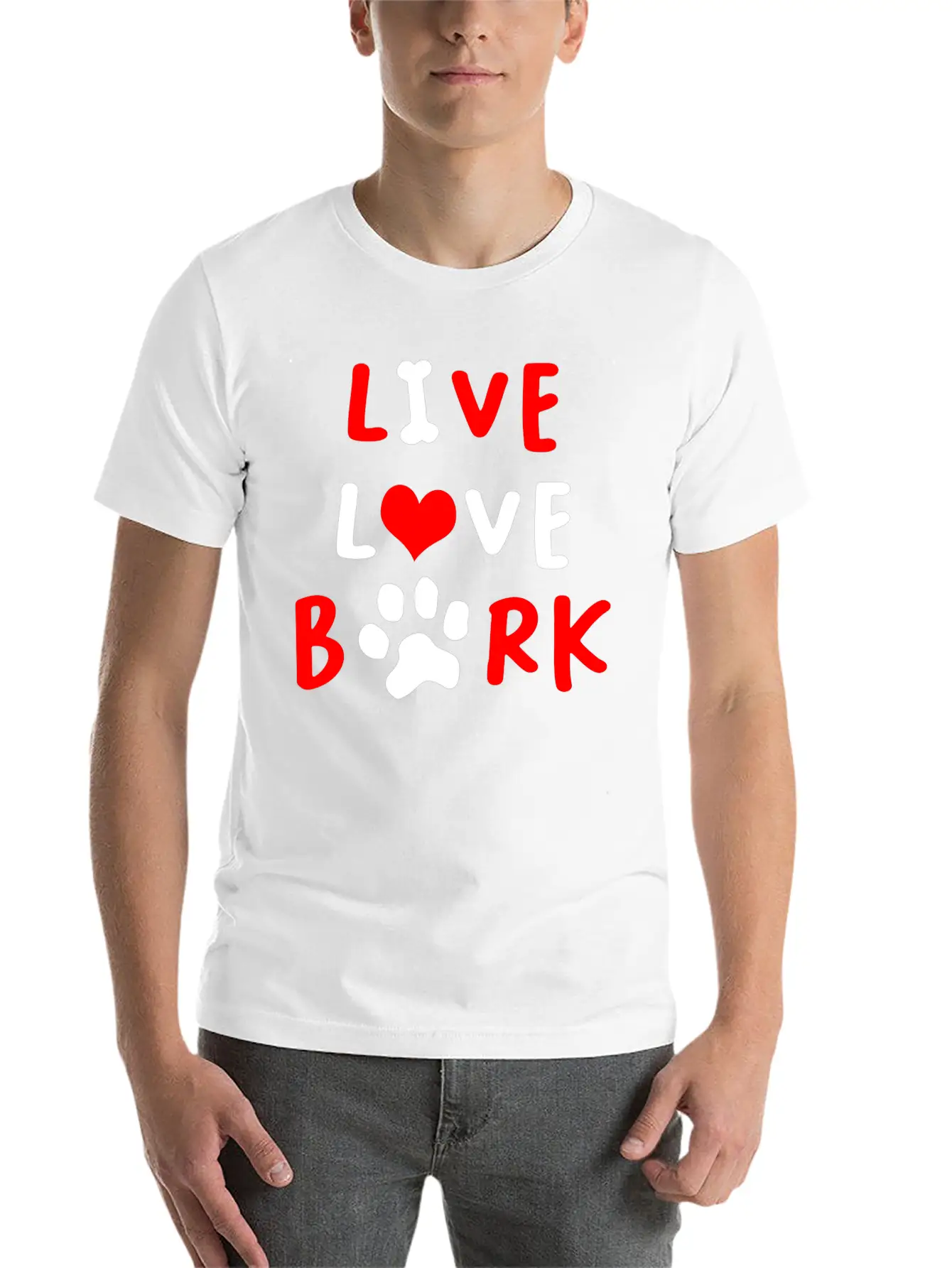 LIVE LOVE BARK Relaxed Everyday Tee – Lightweight And Durable Cotton