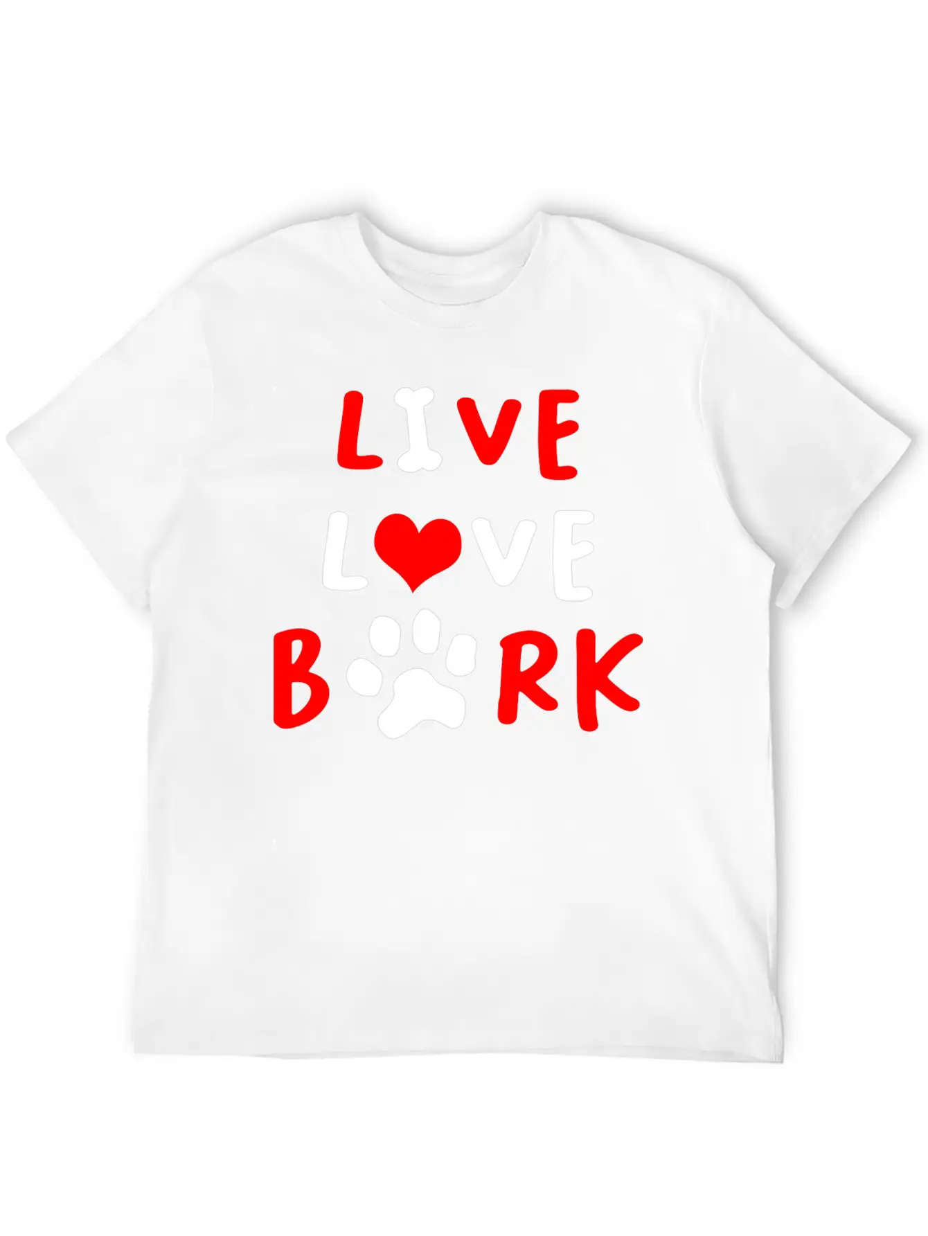 LIVE LOVE BARK Relaxed Everyday Tee – Lightweight And Durable Cotton