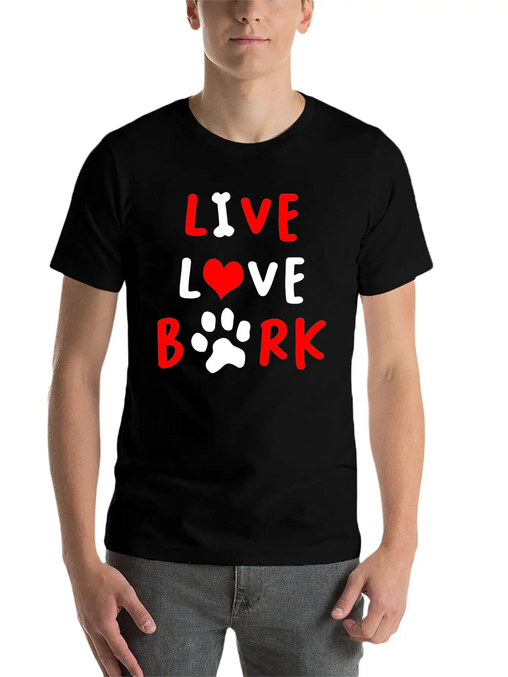 LIVE LOVE BARK Relaxed Everyday Tee – Lightweight And Durable Cotton